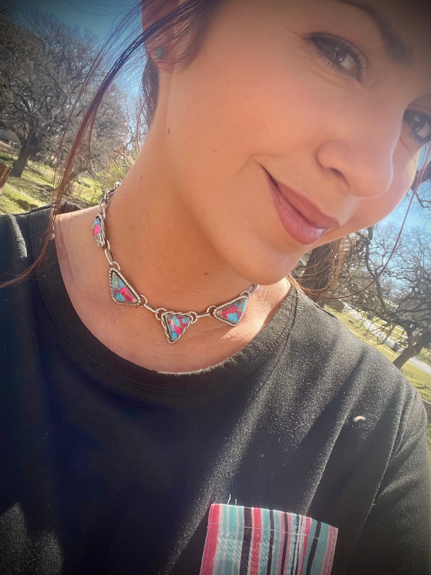 Cotton Candy Dahlia Choker
