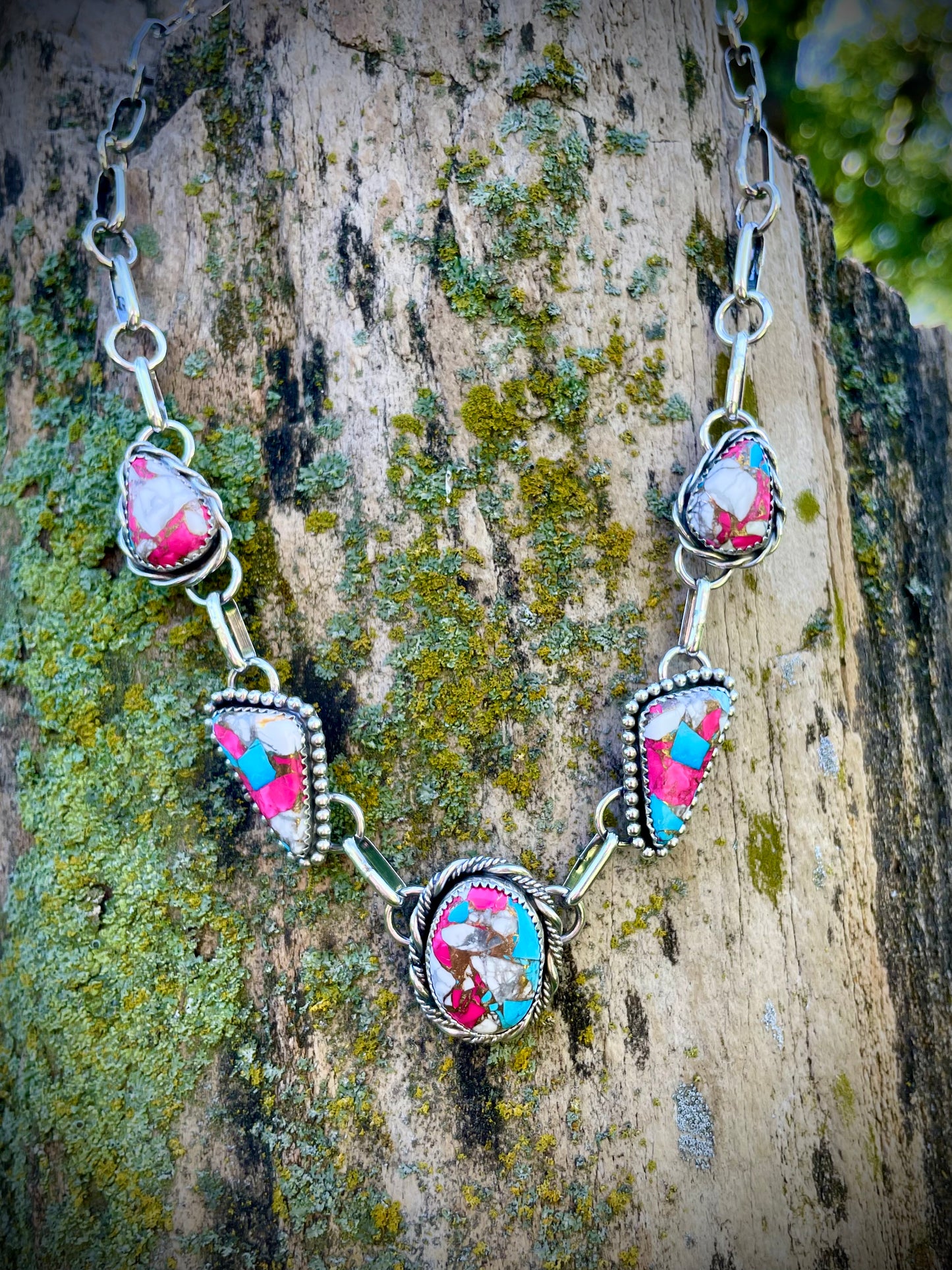 Cotton Candy Dahlia Choker
