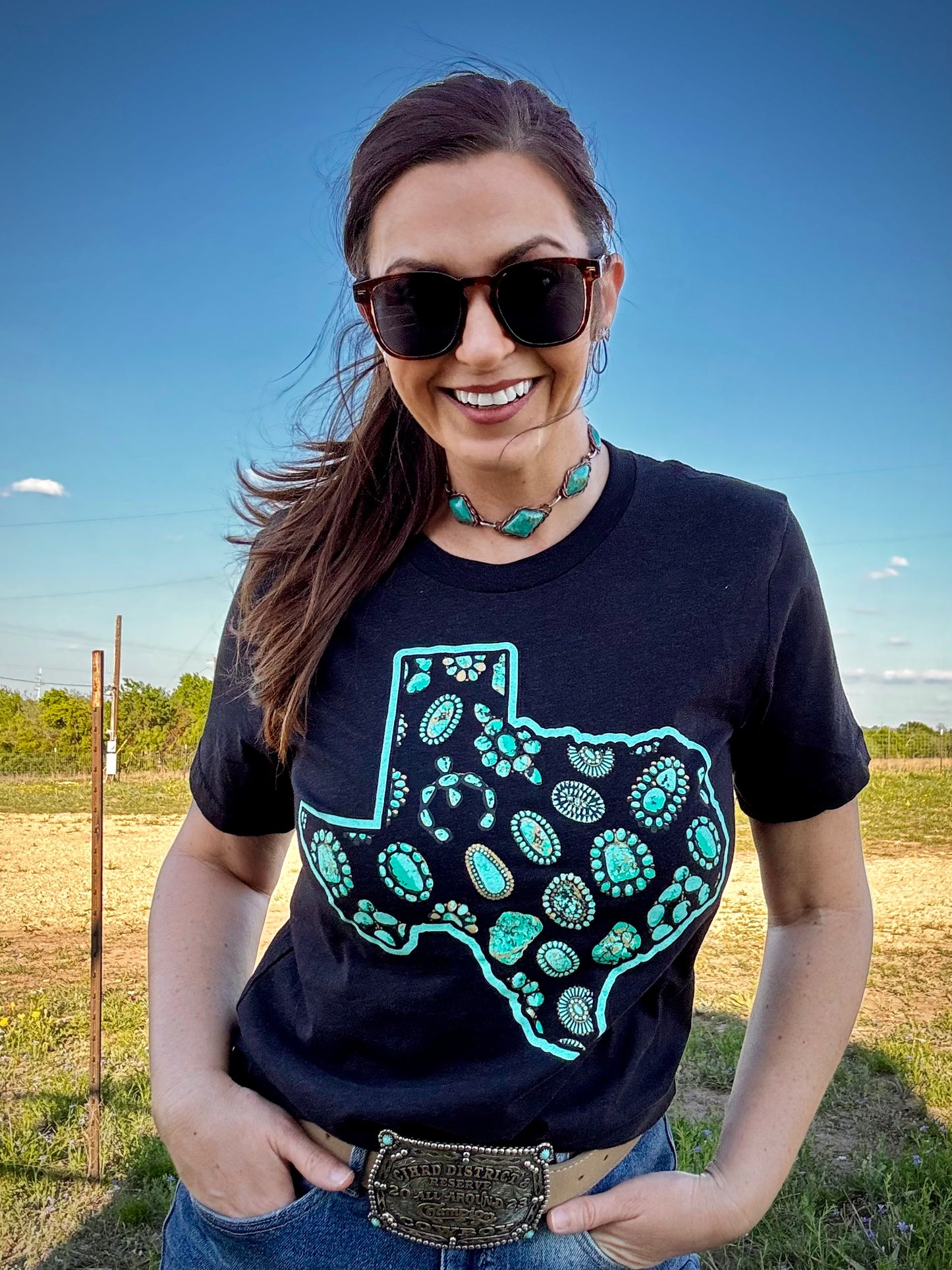 Texas In Turquoise Tee