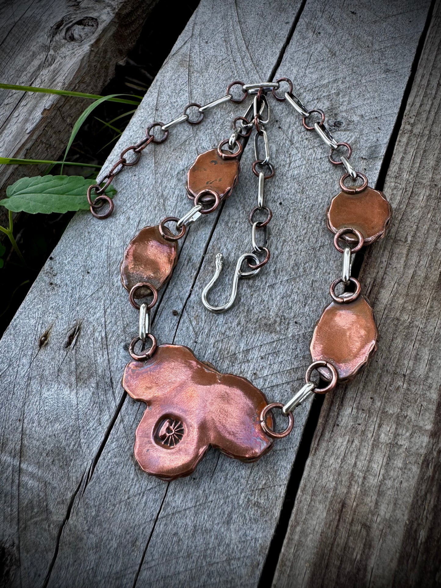 Tyrone Copper Petal Choker Necklace