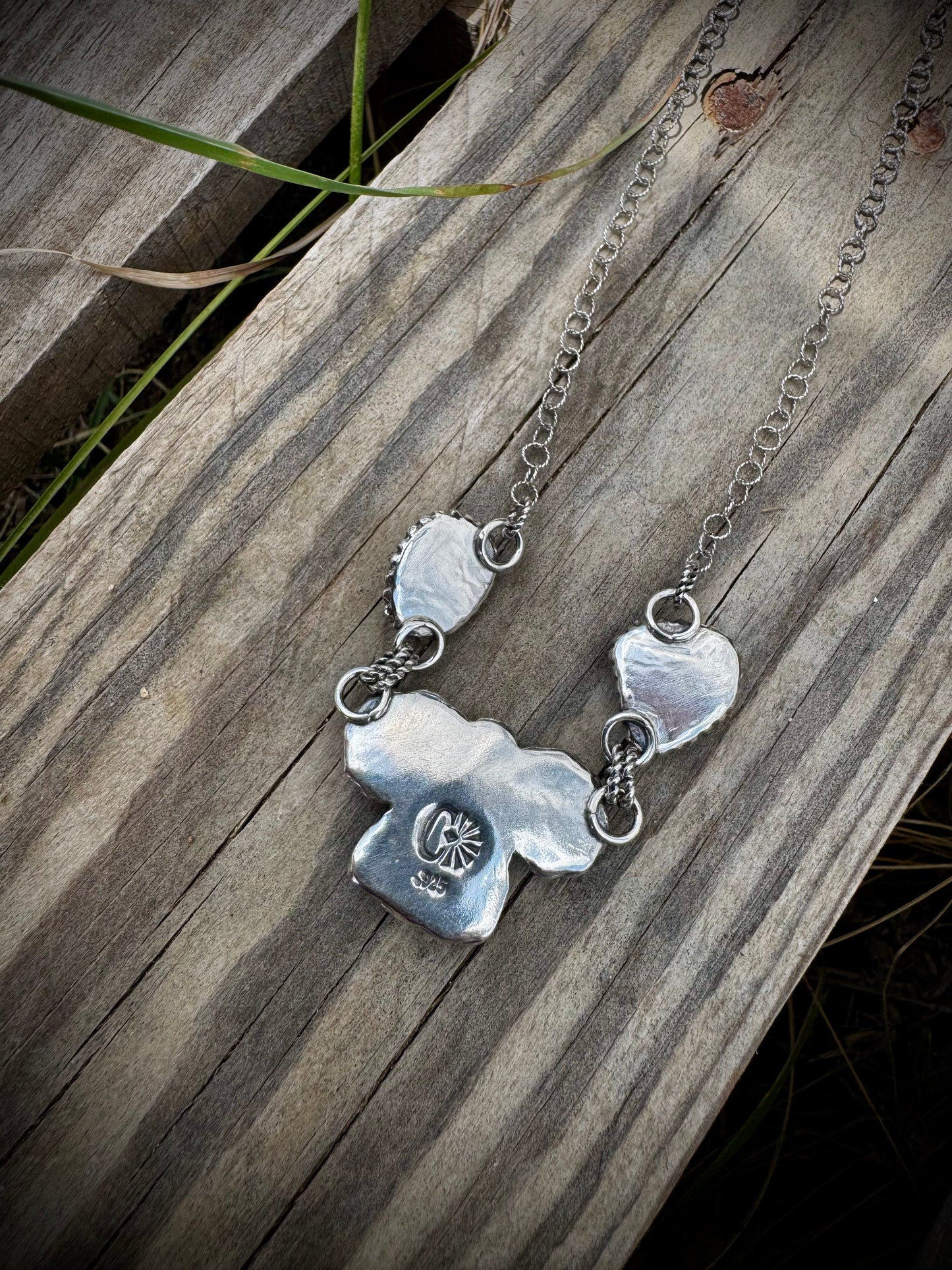 Dainty Necklace with Elisa Turquoise and Pink Conch