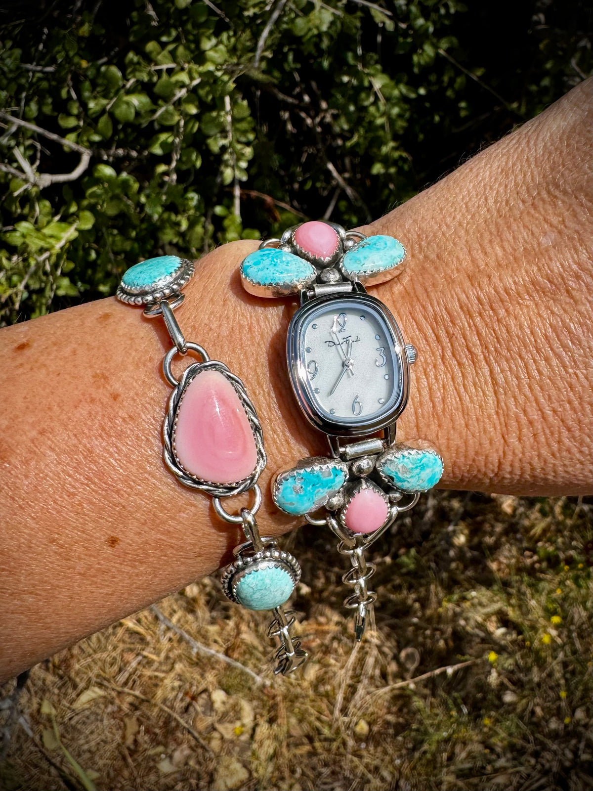 Pink Conch and Sonoran Blue Wrist Candy