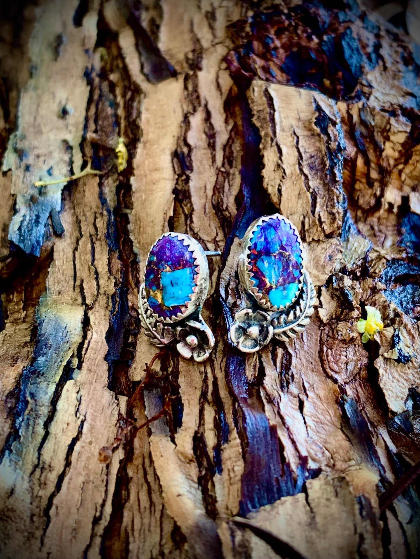 Purple Mohave Stud Earrings