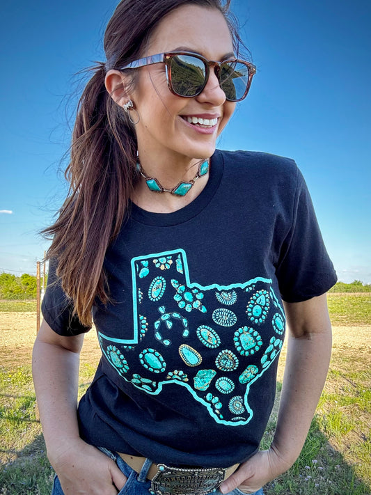Texas In Turquoise Tee