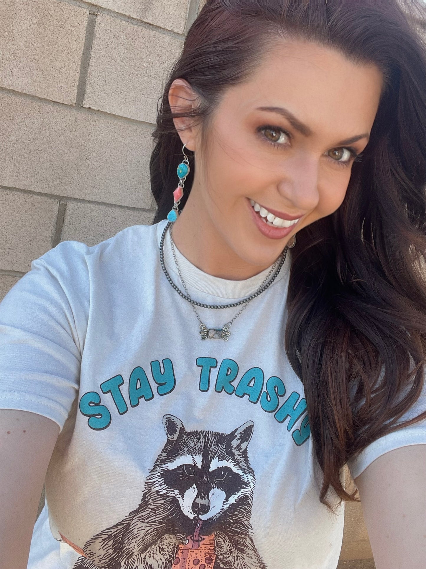 Pink Coral and Turquoise Dangles