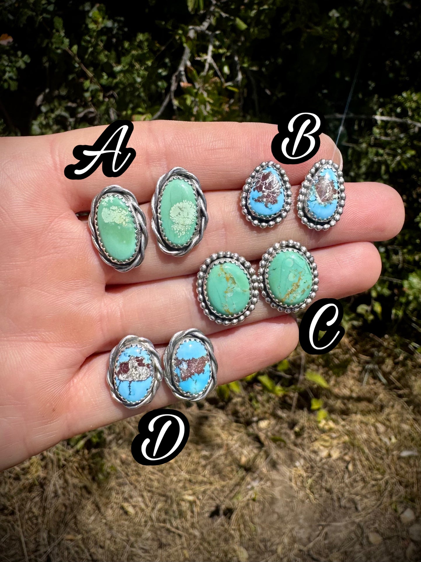 Golden Hills and Sonoran Gem Stud Earrings