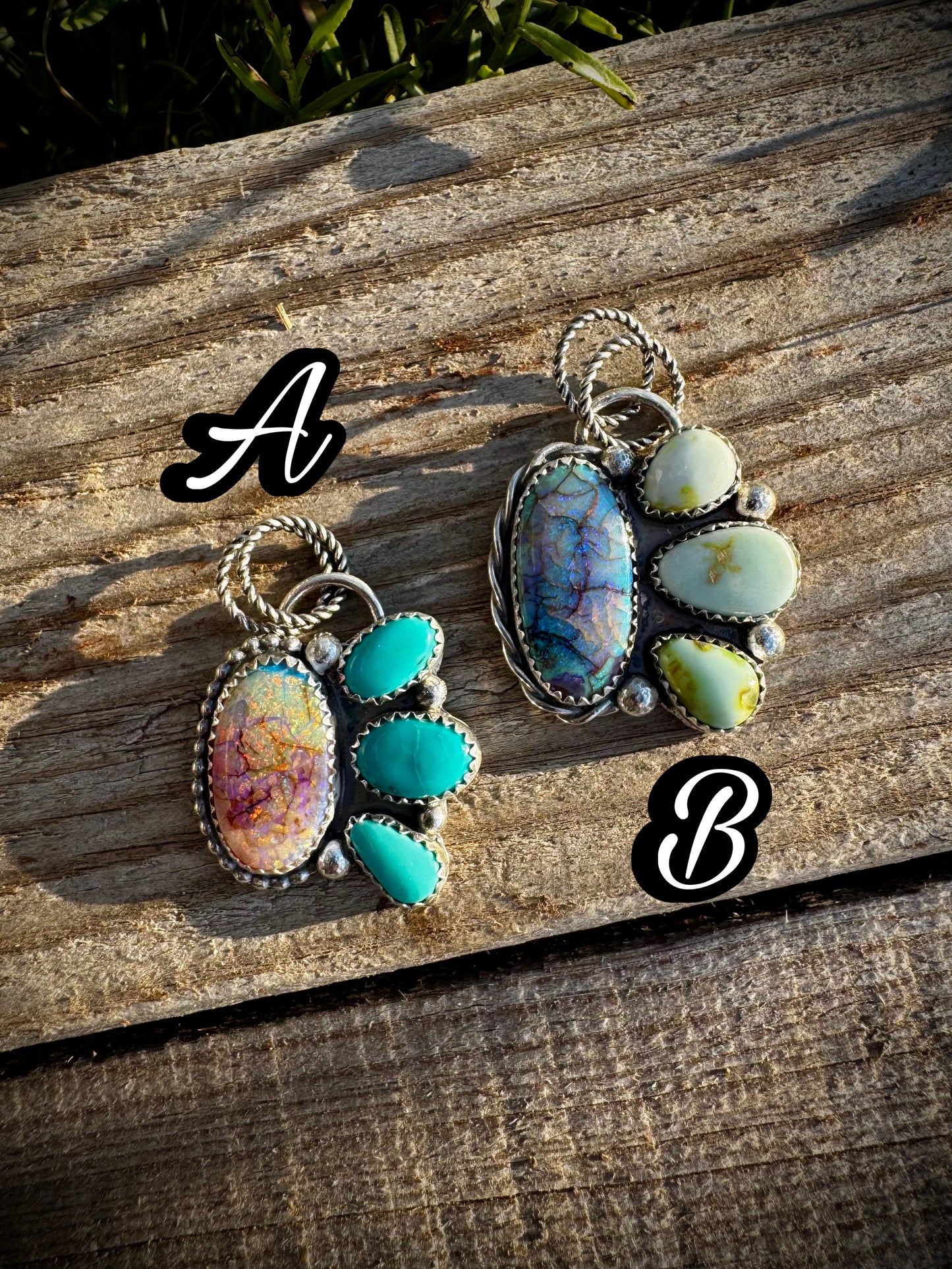 Sterling Opal Pendants