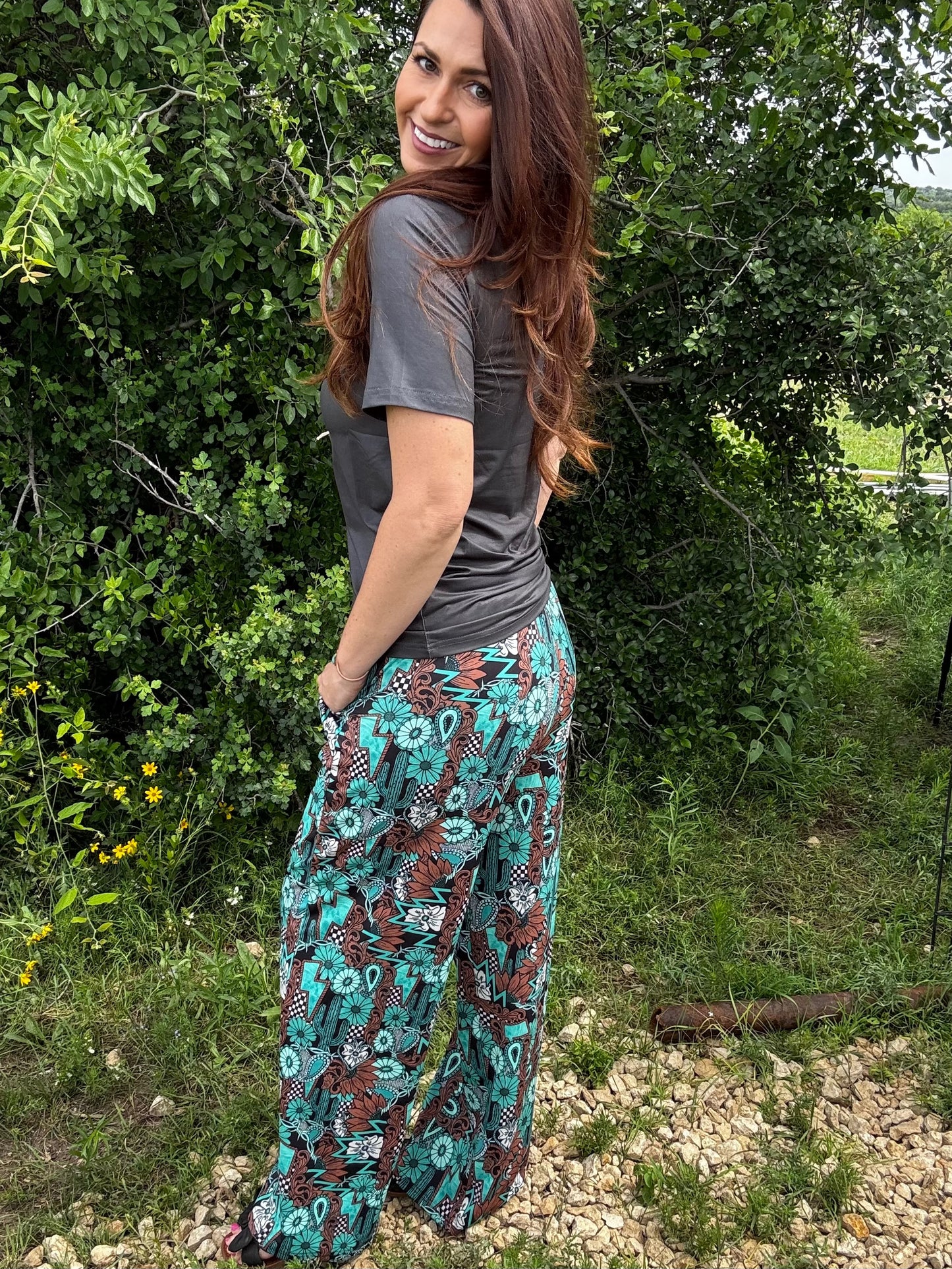 Tattoos In Turquoise Pants