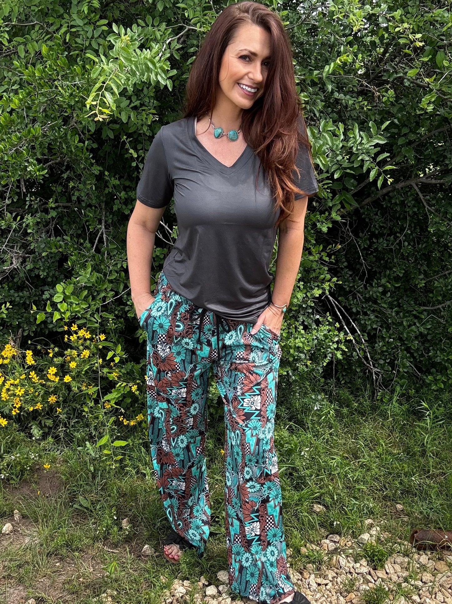 Tattoos In Turquoise Pants