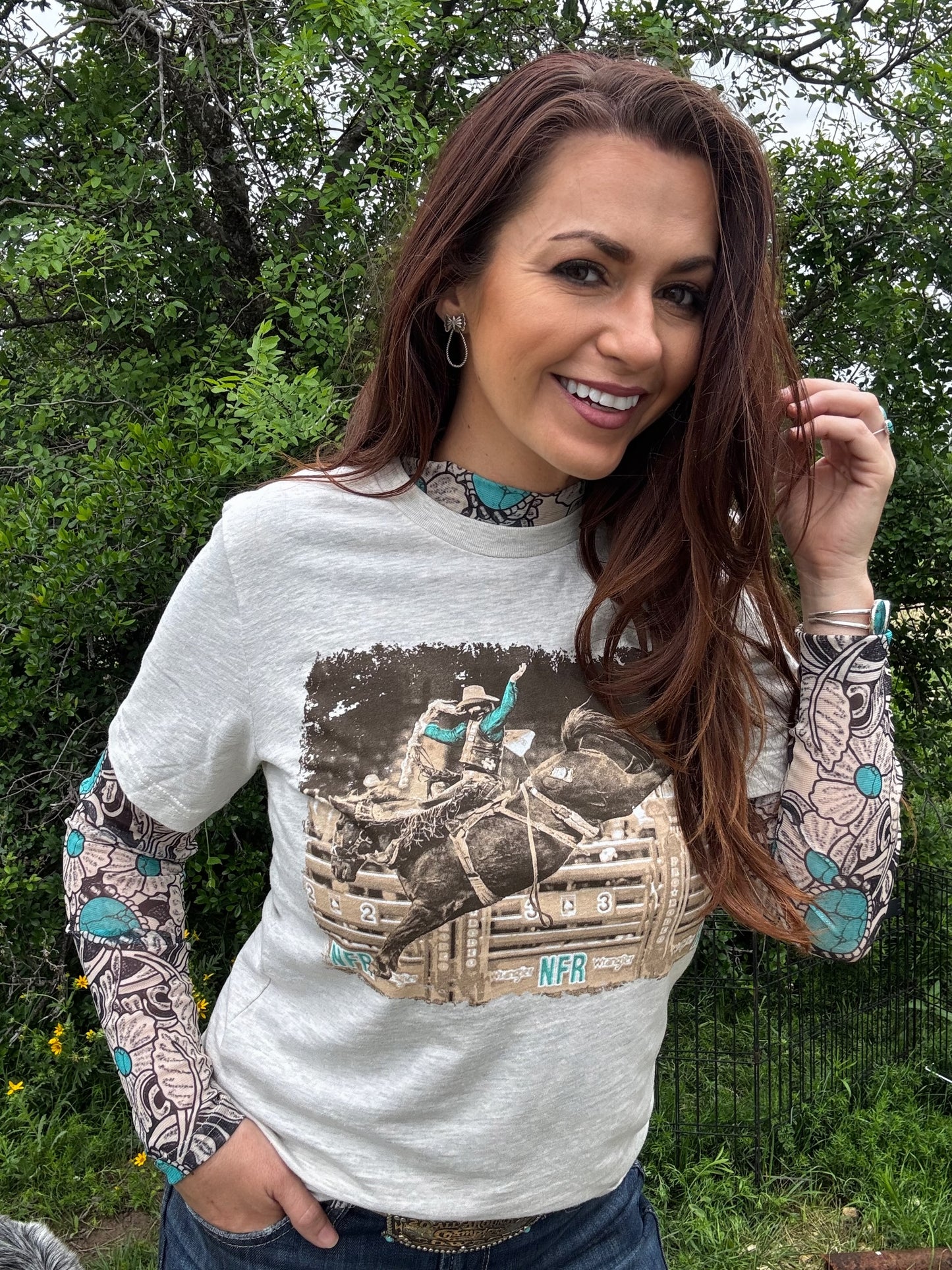 Tattoos On This Town Mesh Top
