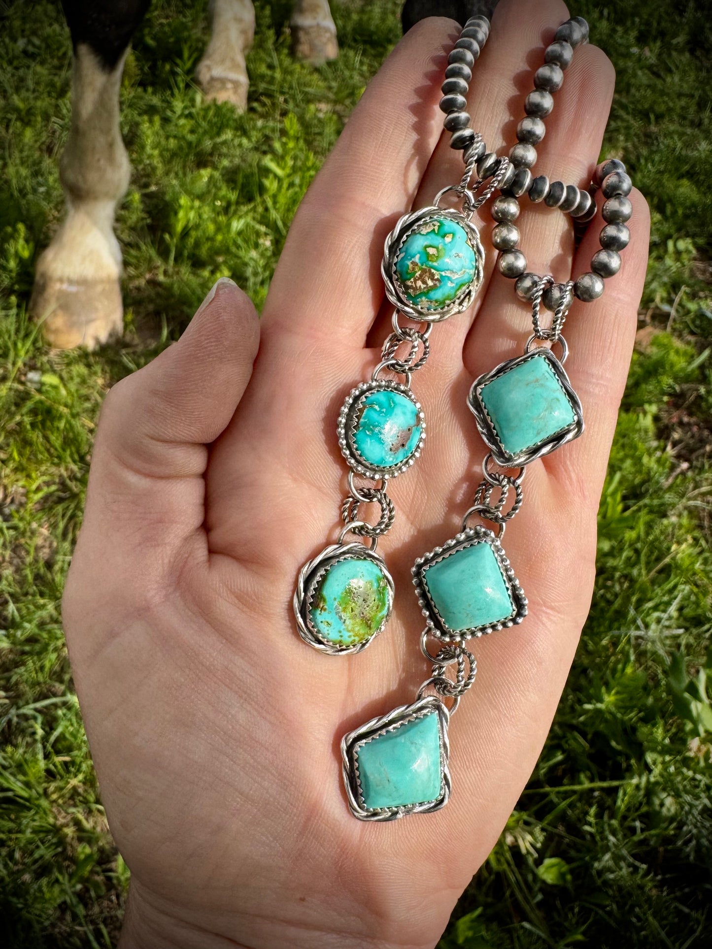 3 Stone Drop Pendants