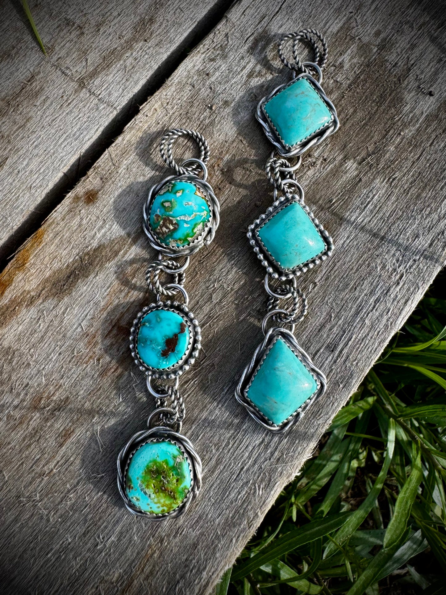 3 Stone Drop Pendants