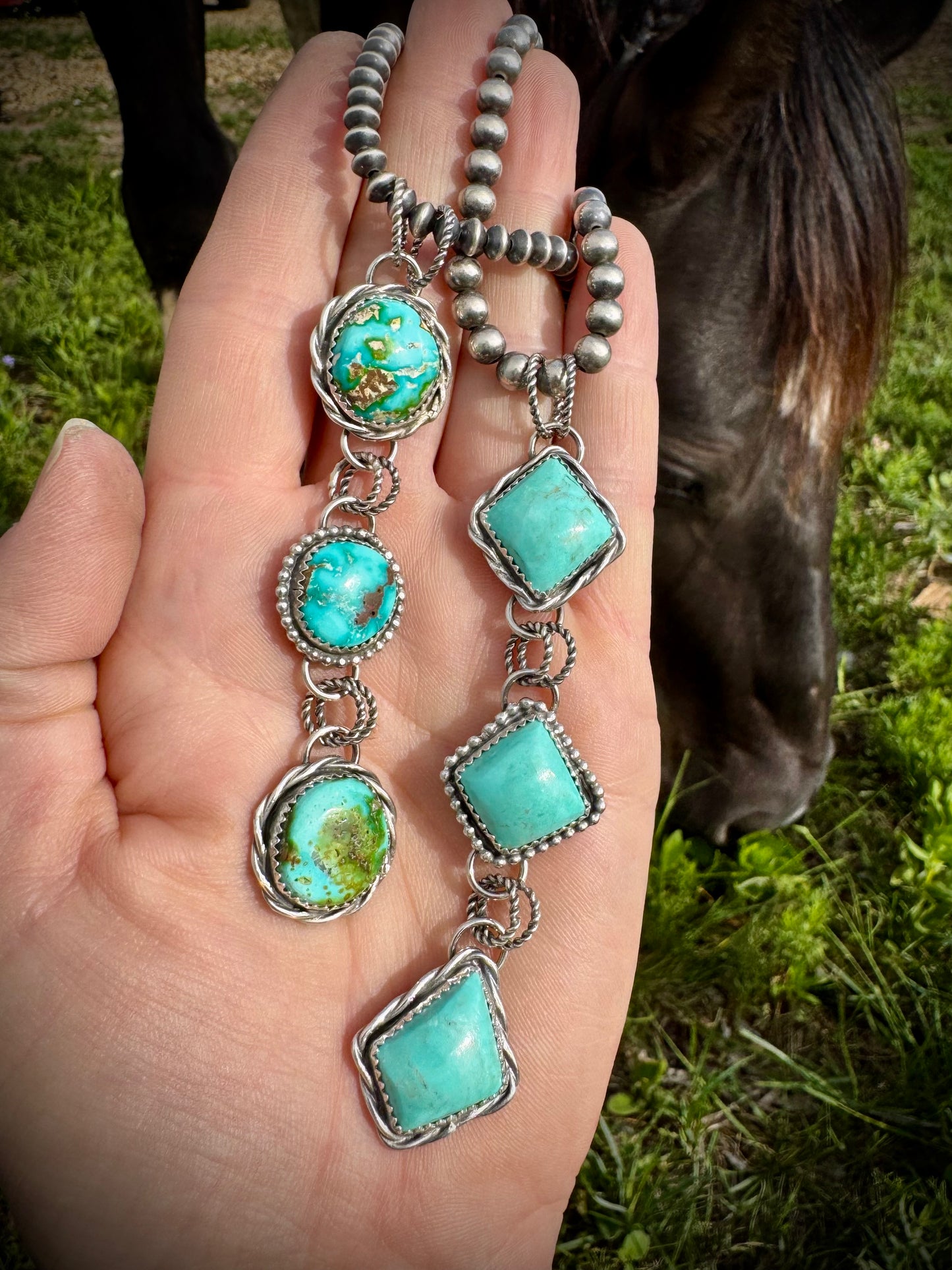 3 Stone Drop Pendants