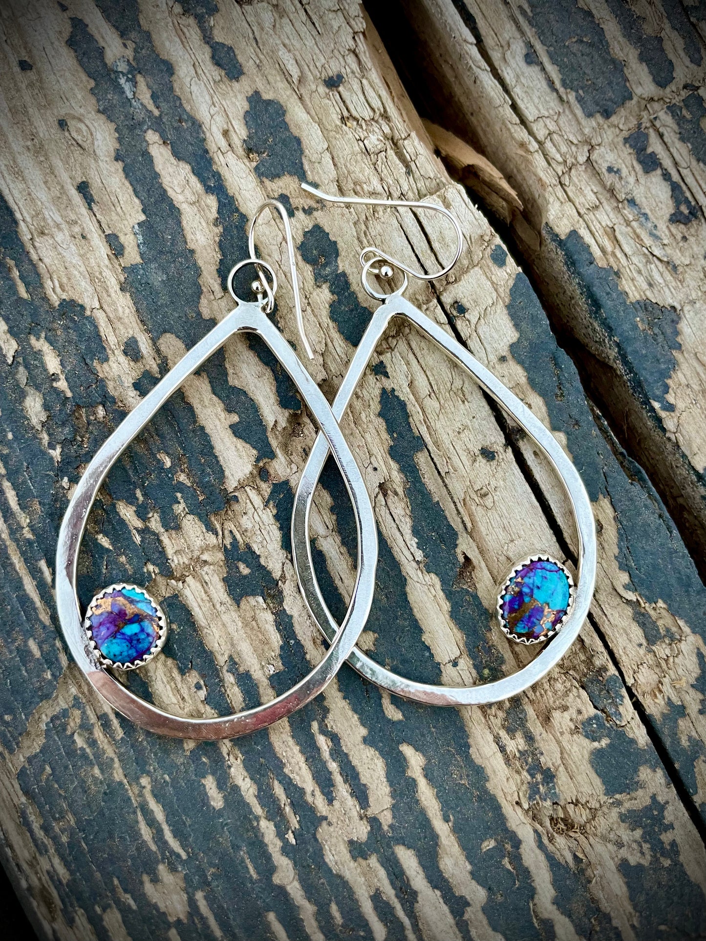 Purple Mohave Hoop Earrings