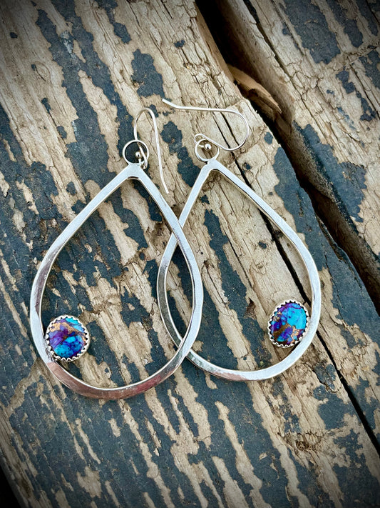 Purple Mohave Hoop Earrings