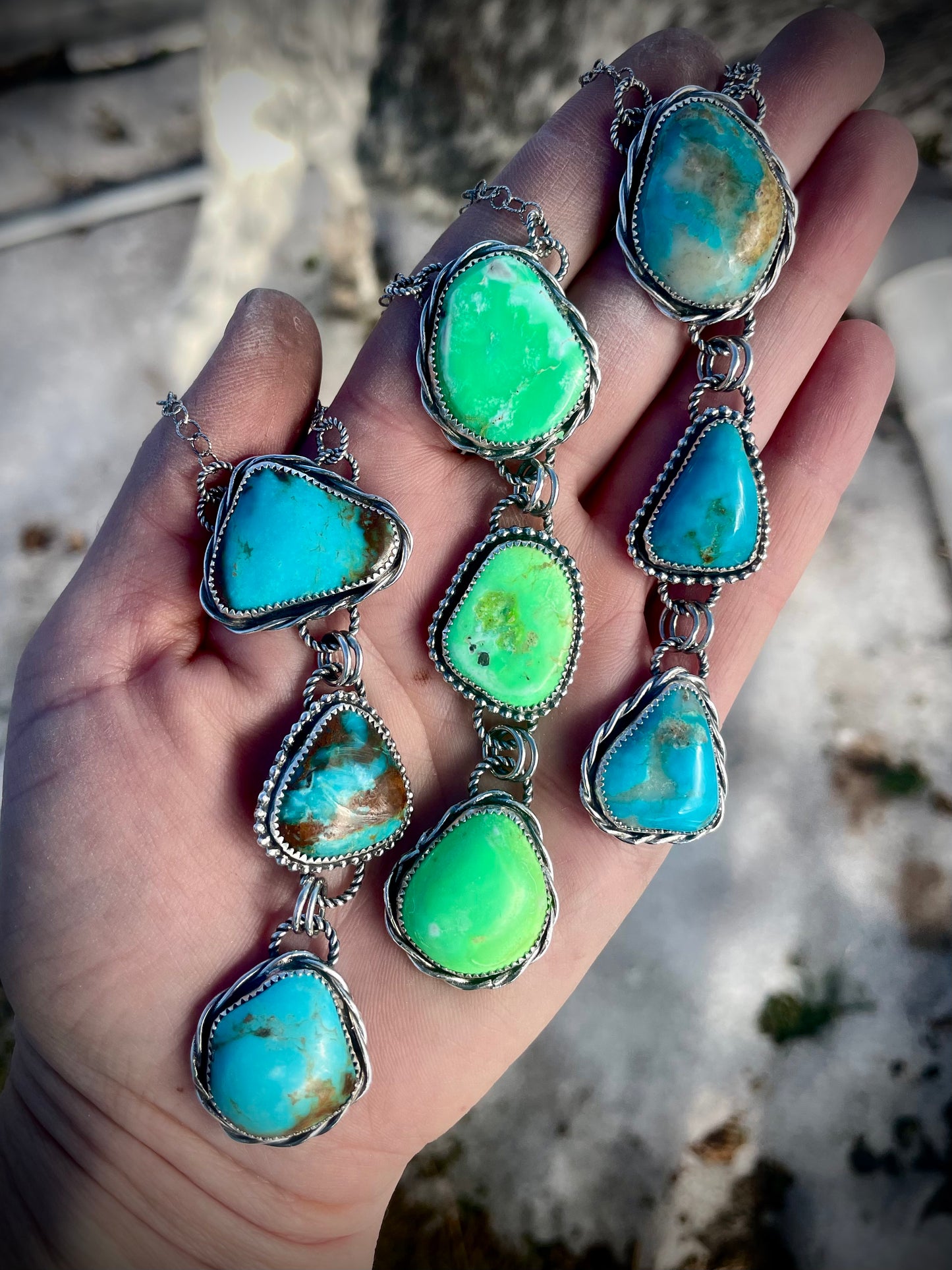 Chunky 3 Stone Lariats