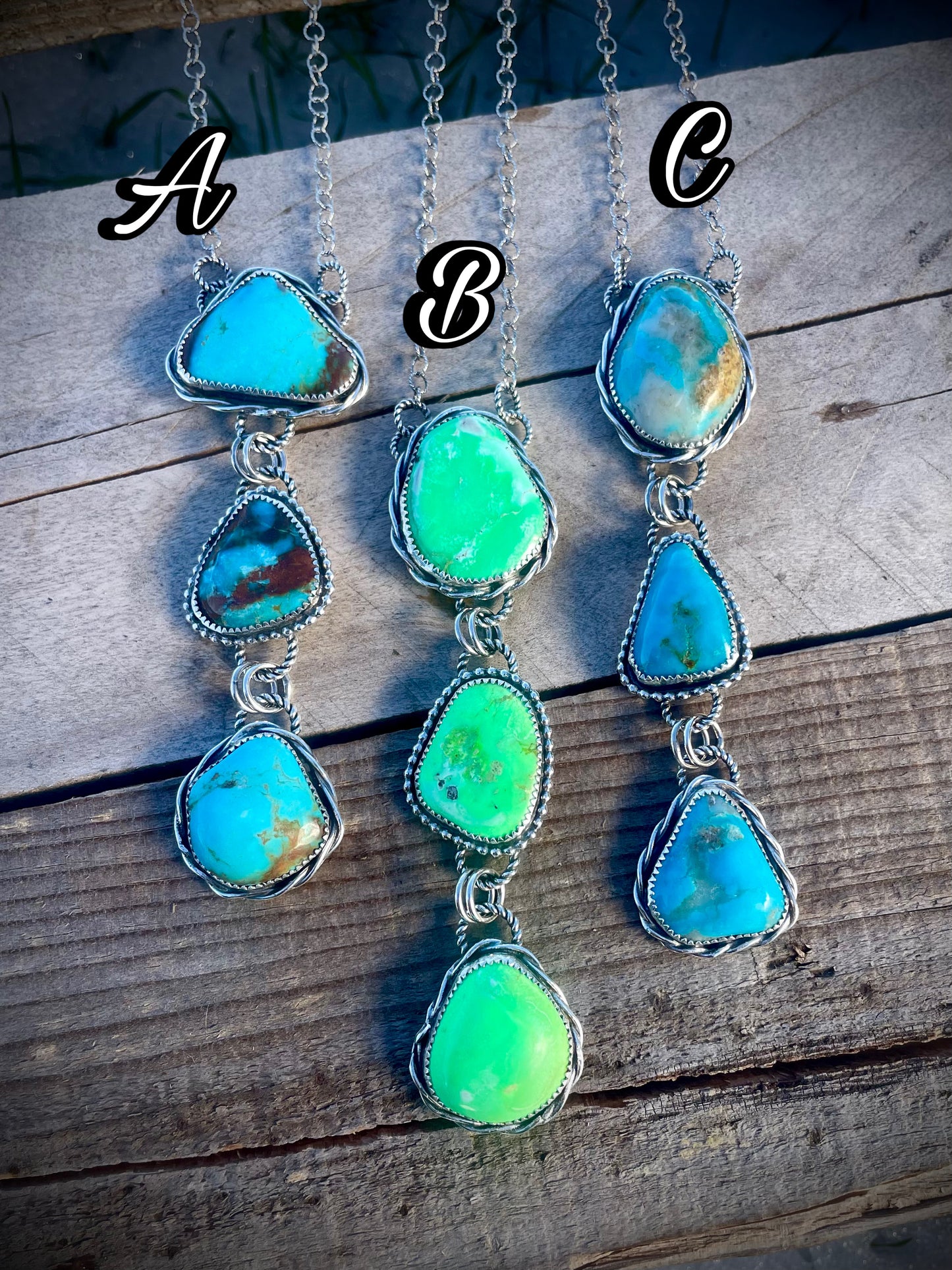 Chunky 3 Stone Lariats