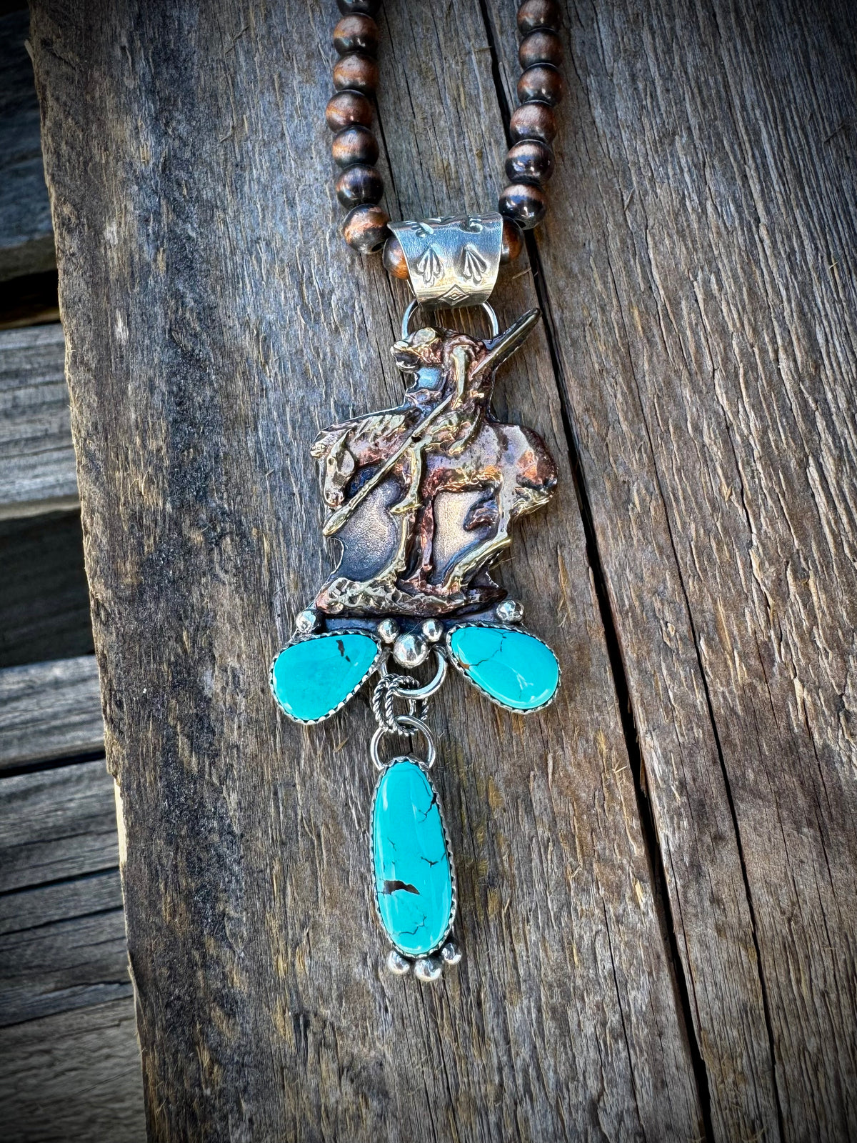 End of the Trail Pendant with Bisbee