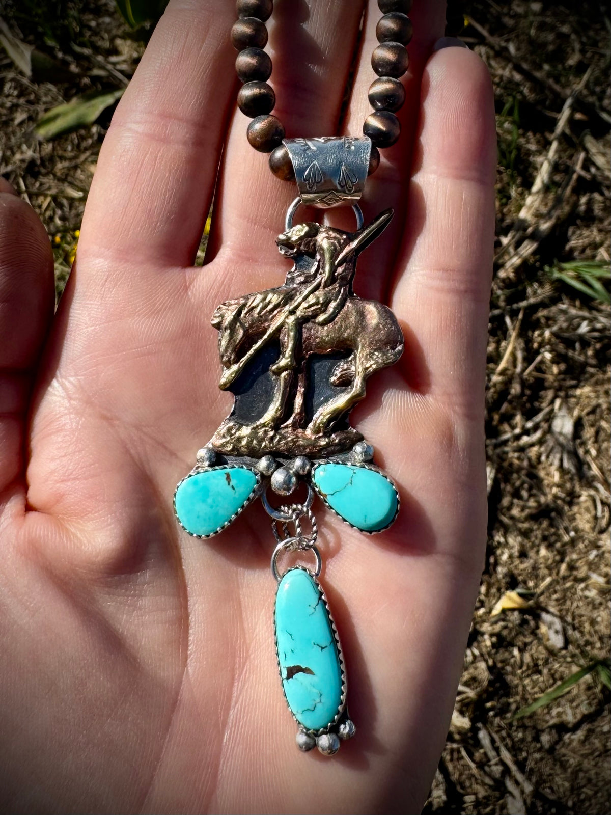 End of the Trail Pendant with Bisbee