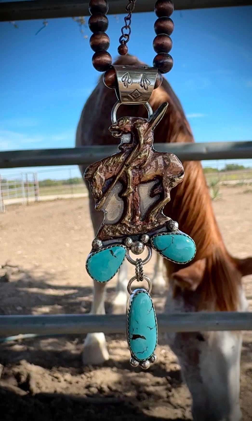 End of the Trail Pendant with Bisbee