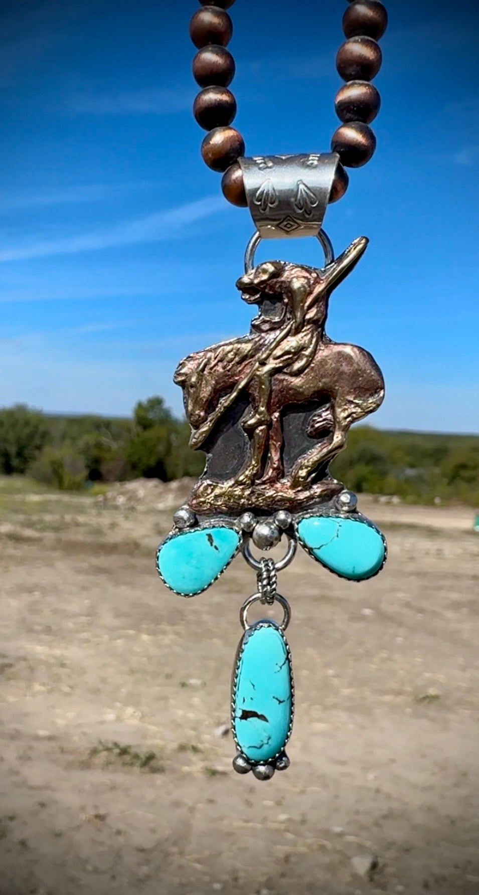 End of the Trail Pendant with Bisbee