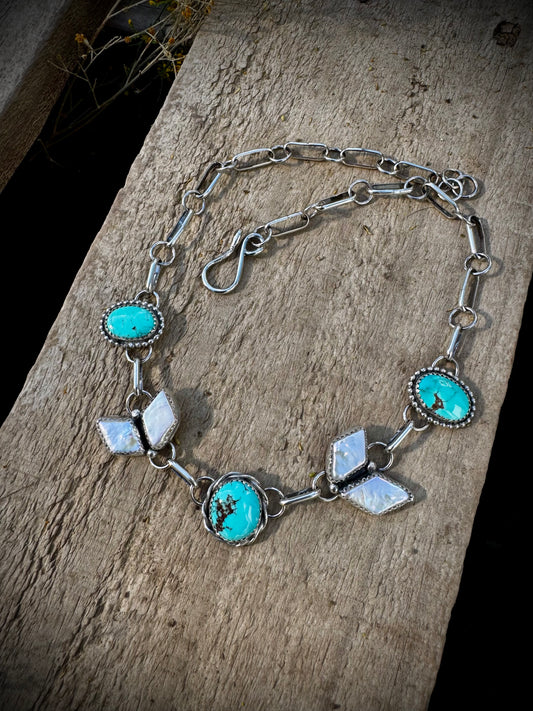 Bisbee Necklace with Fresh Water Pearls