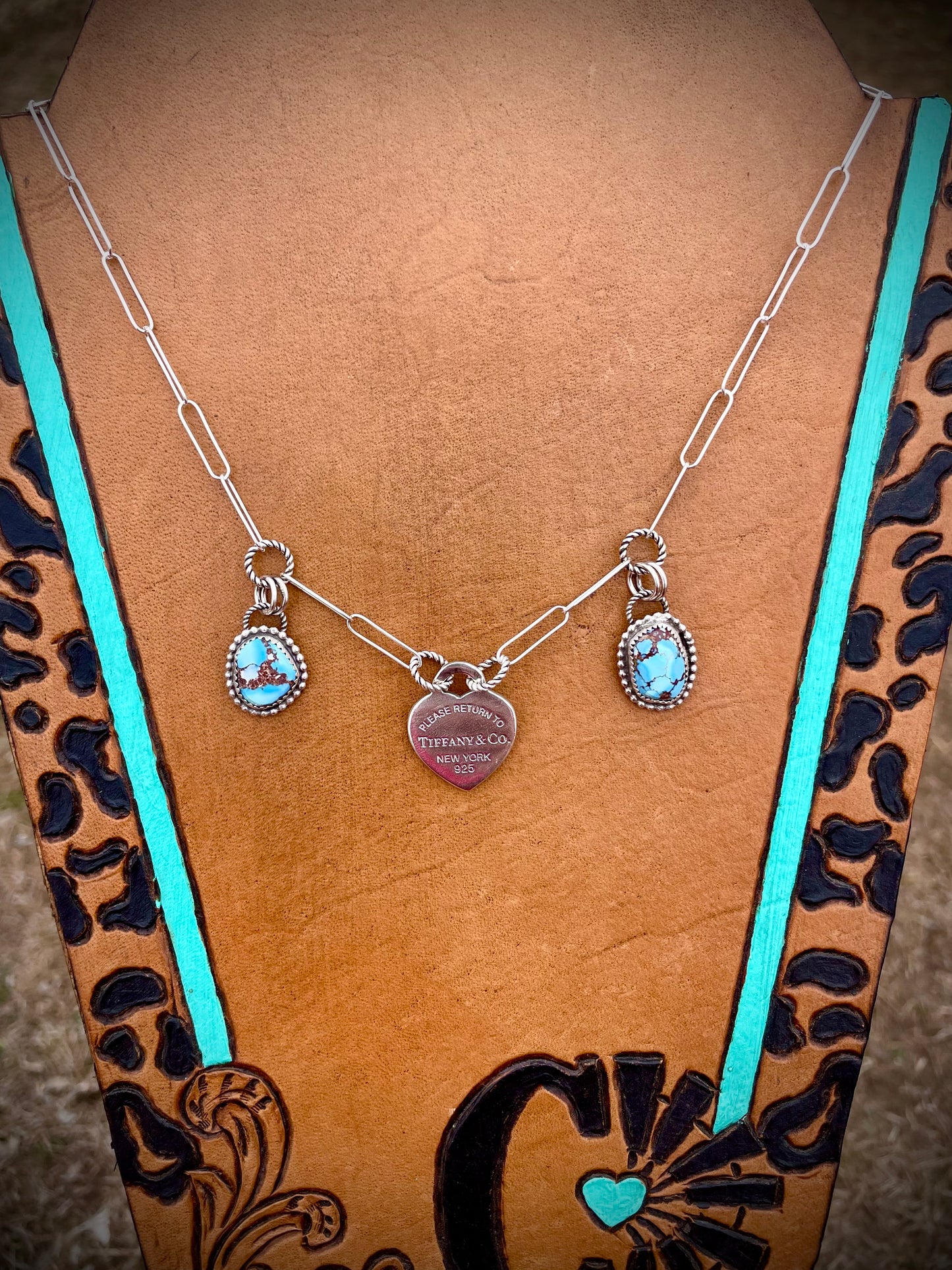 Tiffany Charm Necklace With Golden Hills