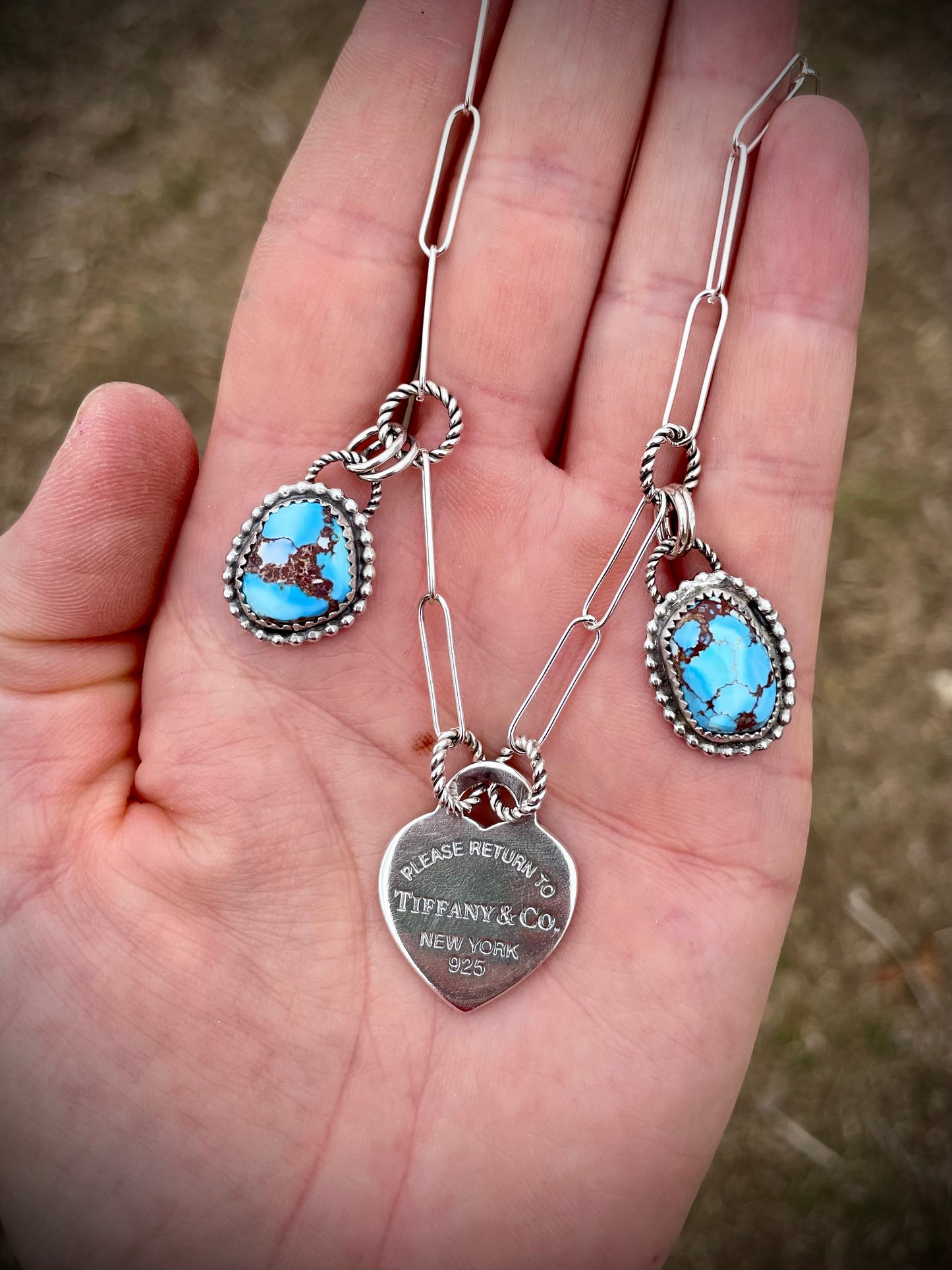 Tiffany Charm Necklace With Golden Hills