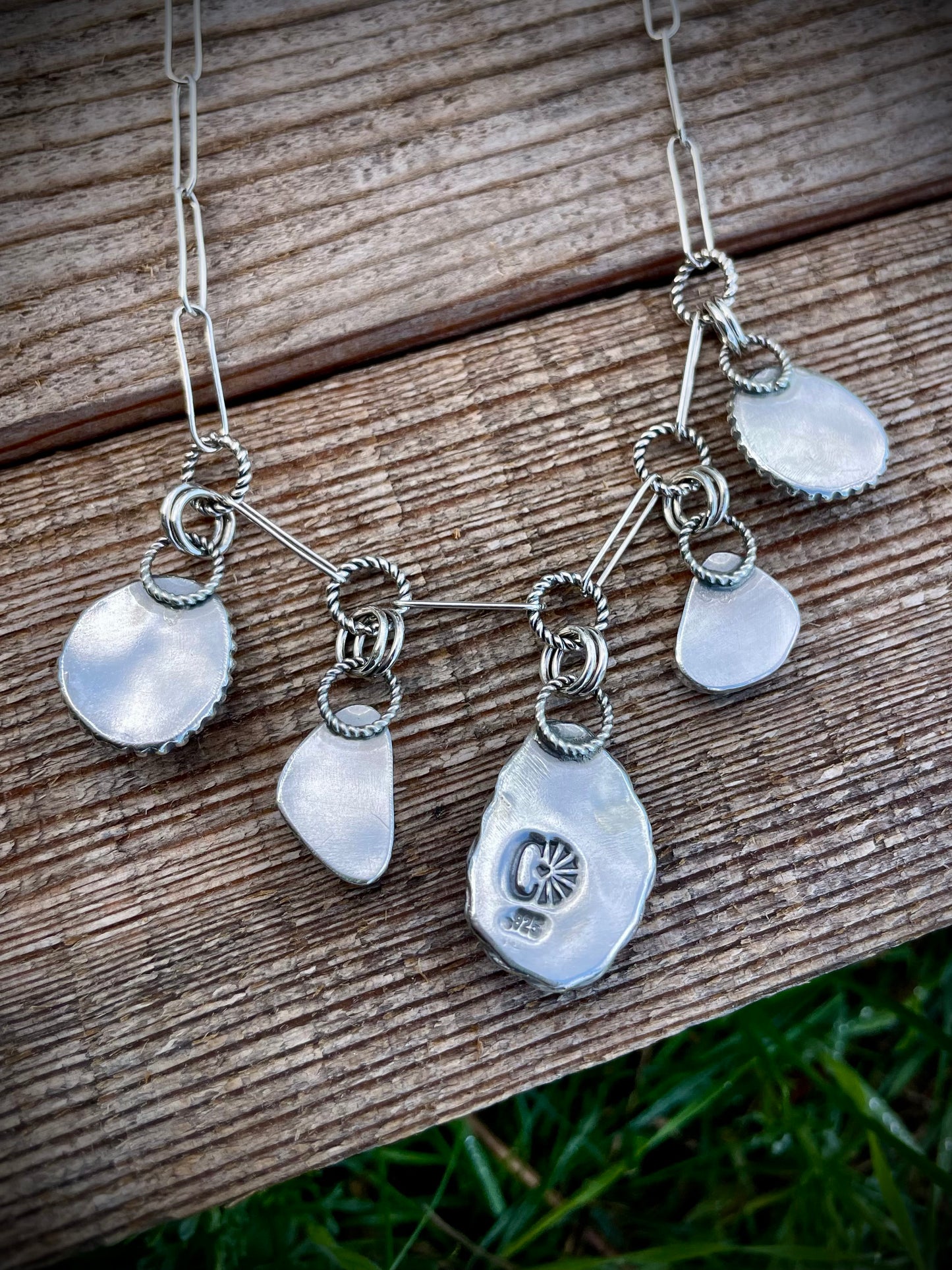 Charm Necklace with Stella Blue and Sonoran Turquoise