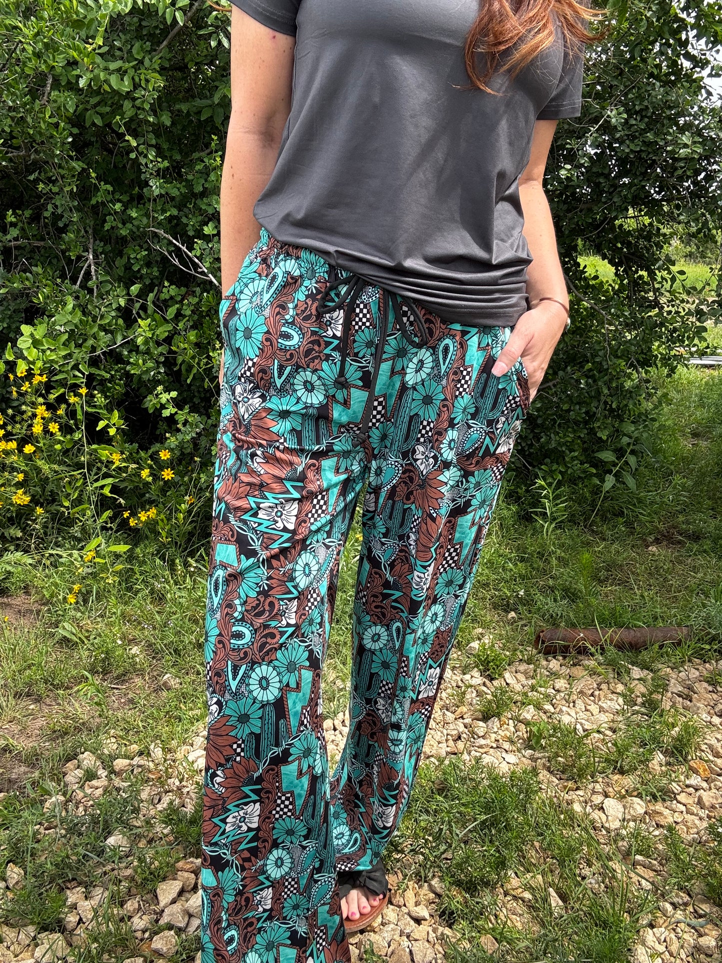 Tattoos In Turquoise Pants