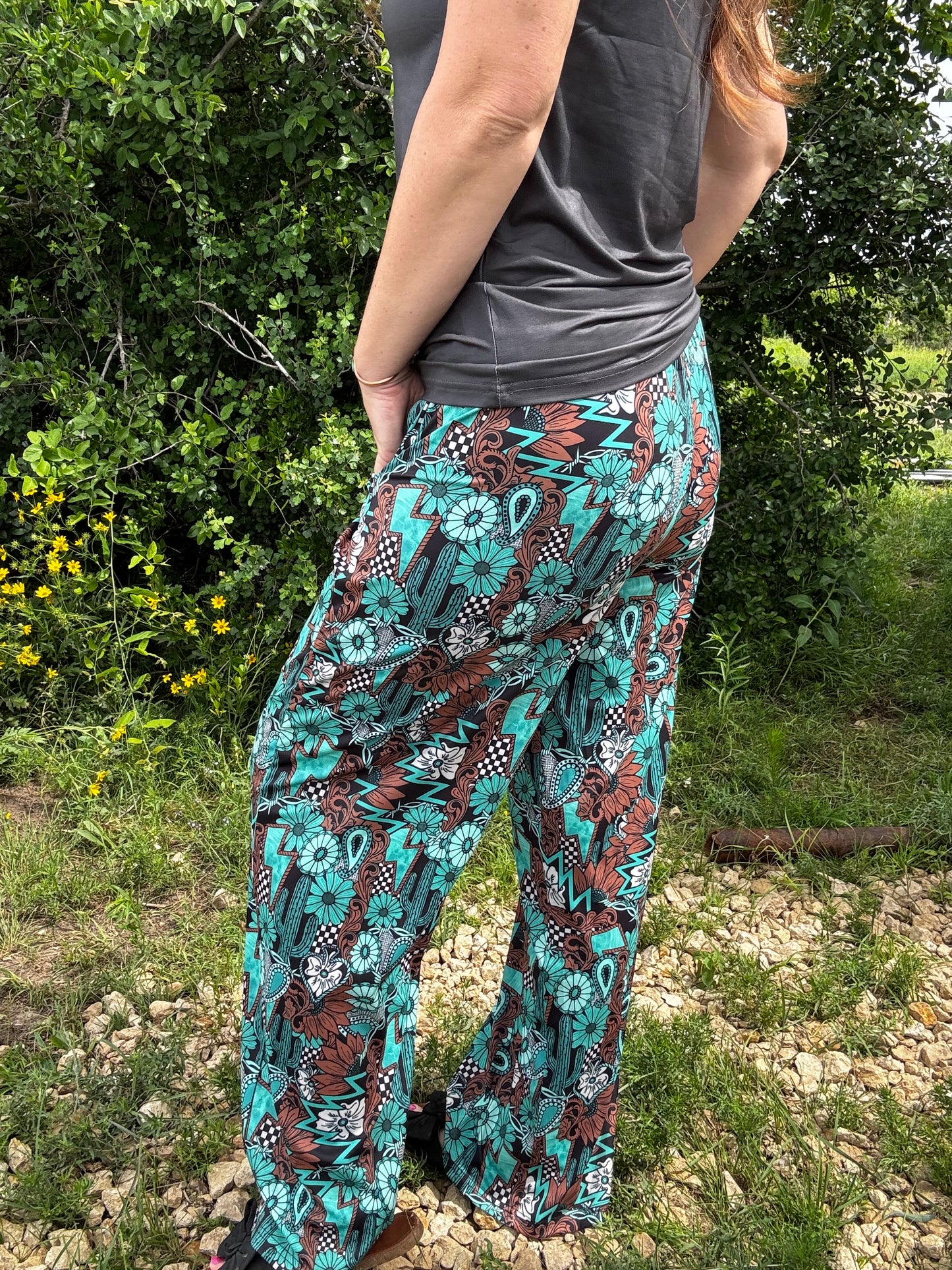 Tattoos In Turquoise Pants