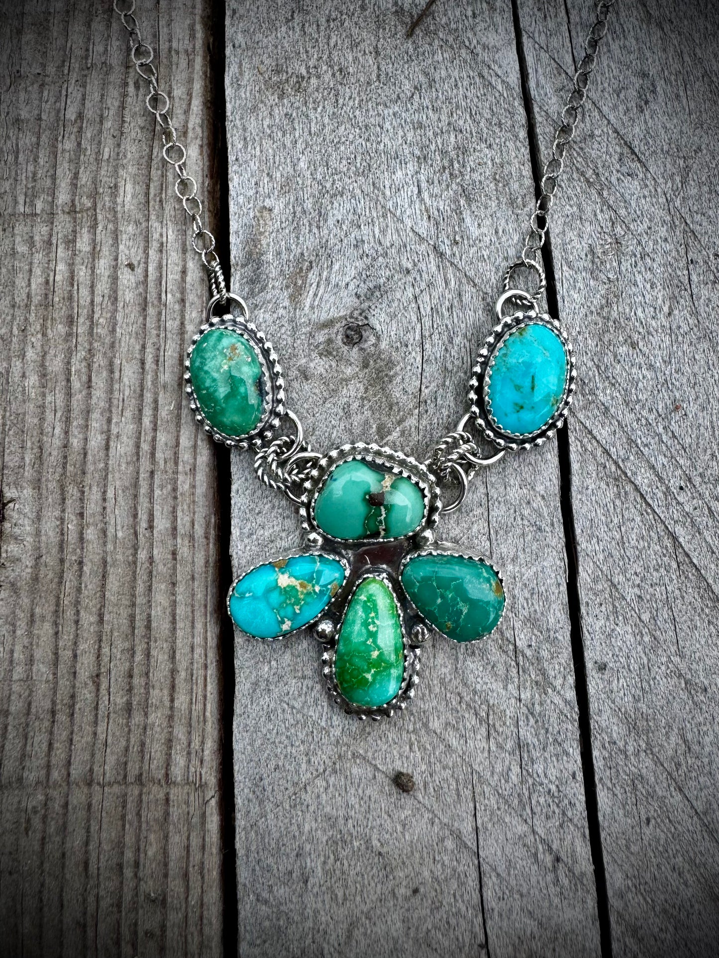 Emerald Valley Dainty Cluster Necklace