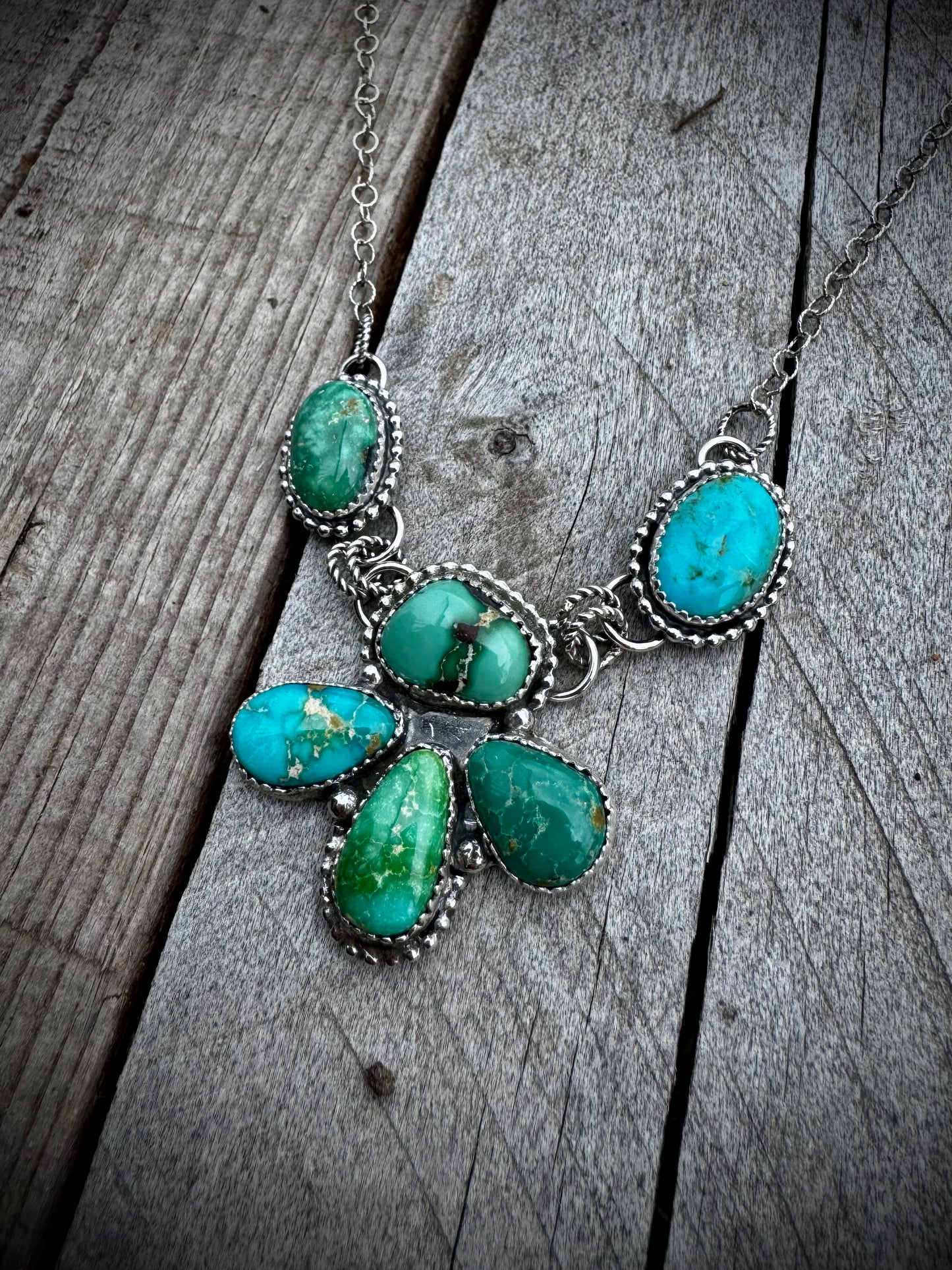 Emerald Valley Dainty Cluster Necklace