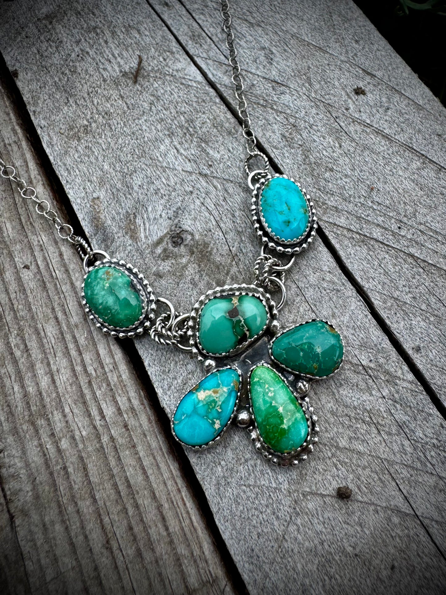 Emerald Valley Dainty Cluster Necklace