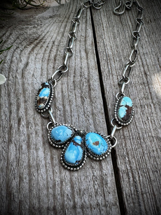 Golden Hills Flower Cluster Choker Necklace
