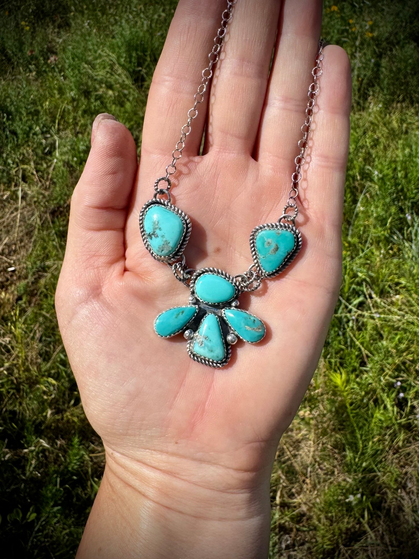 Kingman Dainty Cluster Necklace