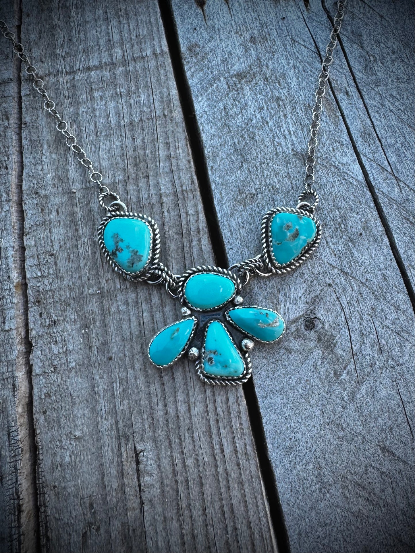 Kingman Dainty Cluster Necklace