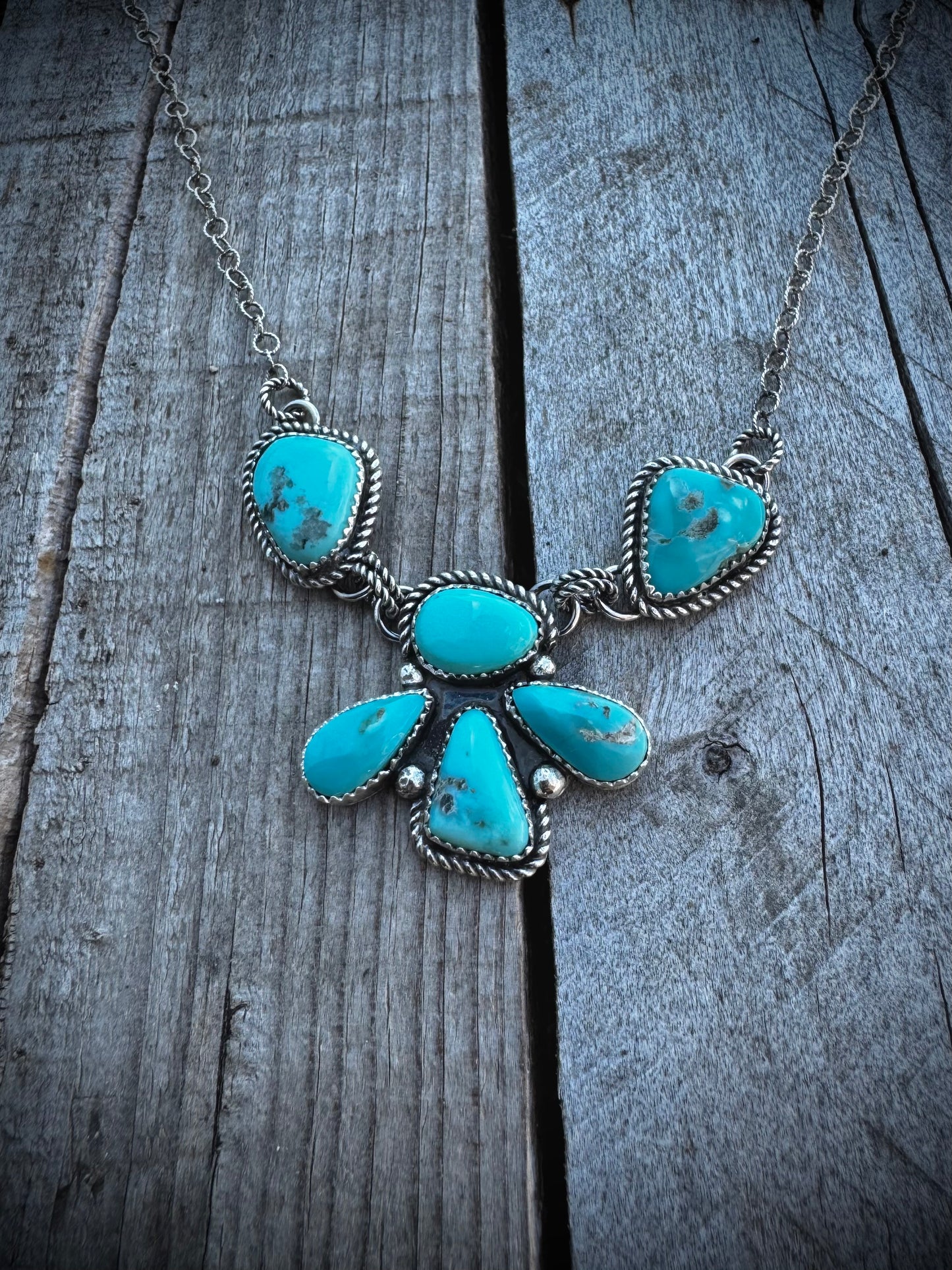 Kingman Dainty Cluster Necklace