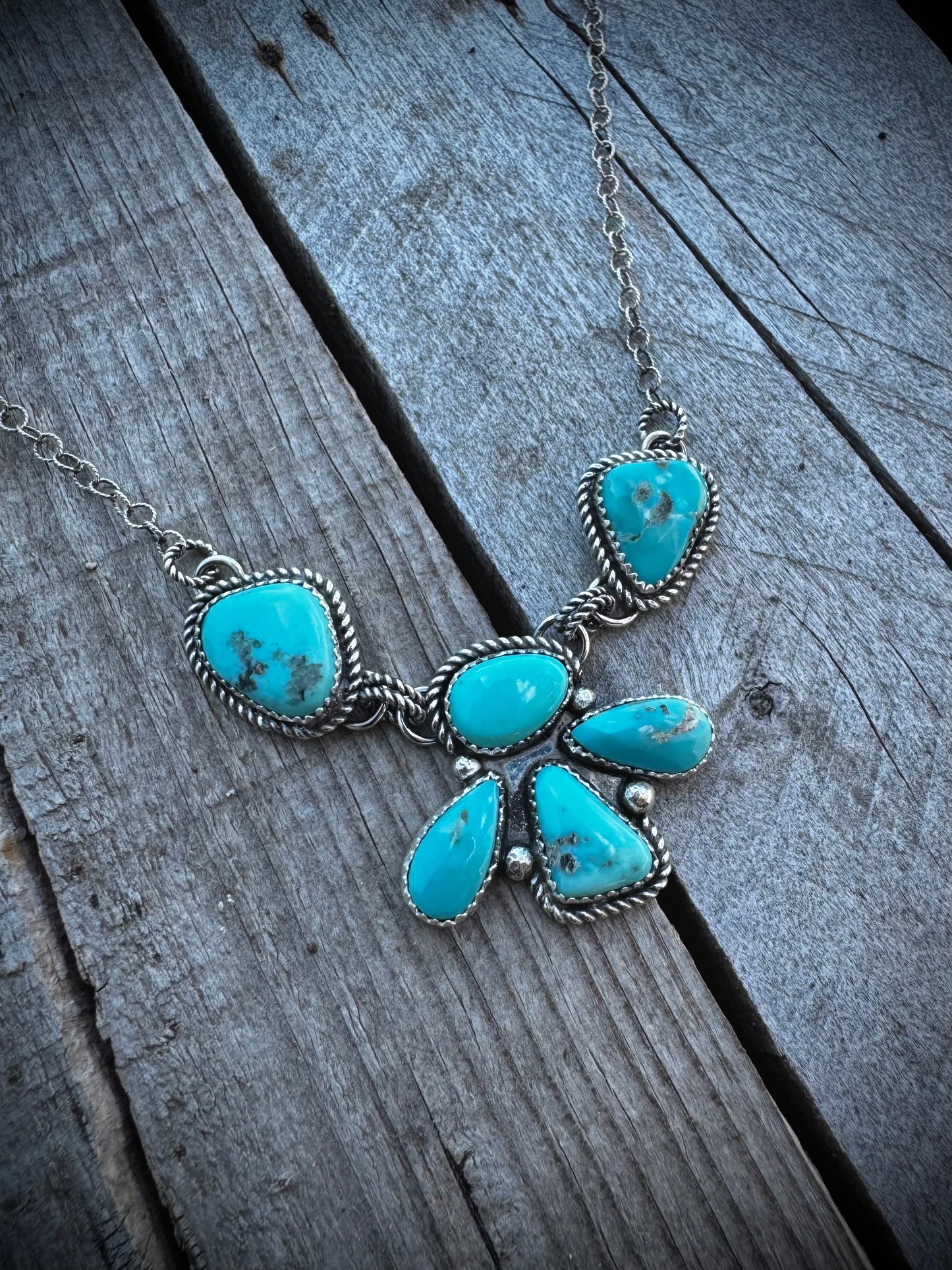 Kingman Dainty Cluster Necklace