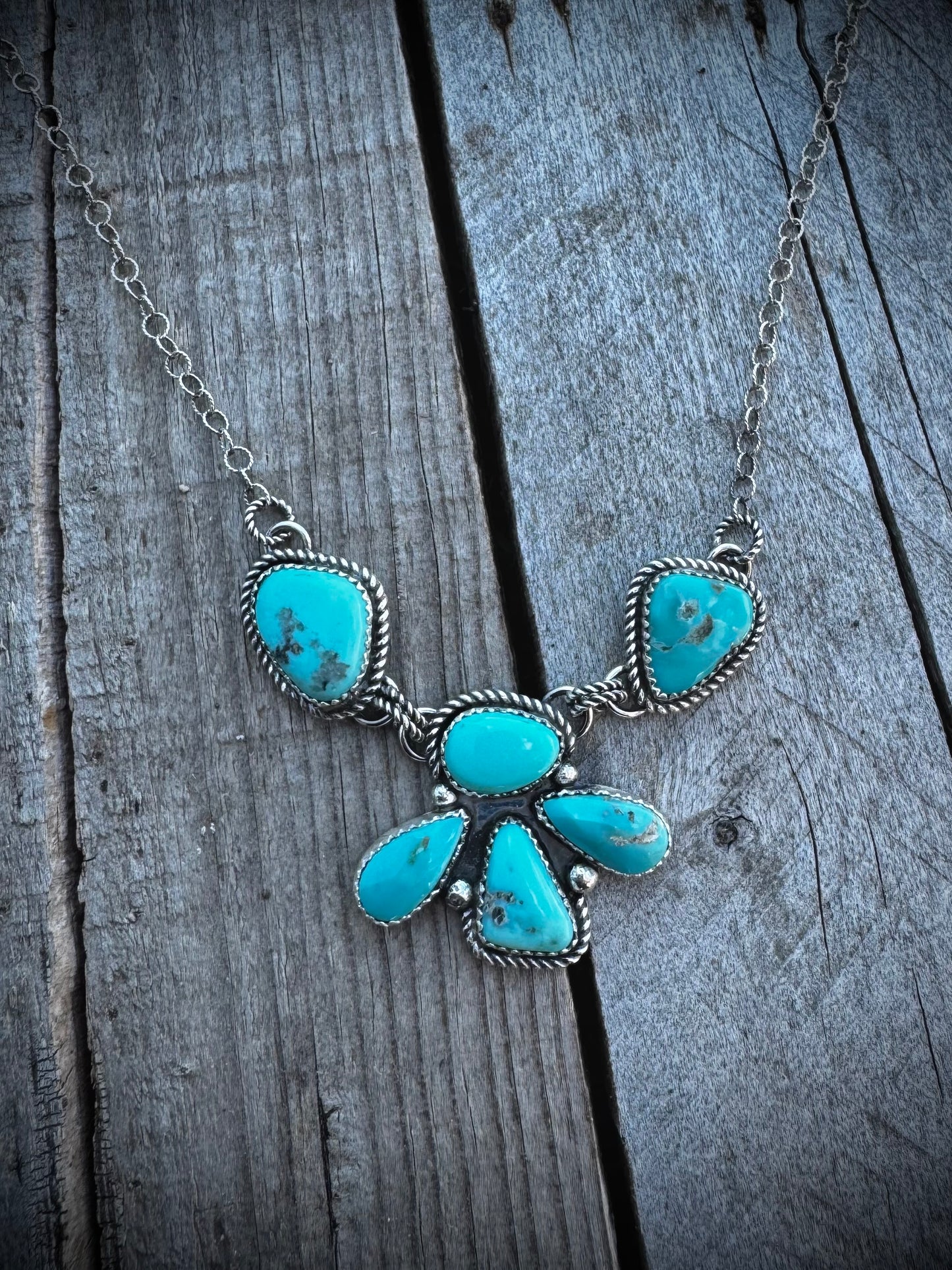 Kingman Dainty Cluster Necklace