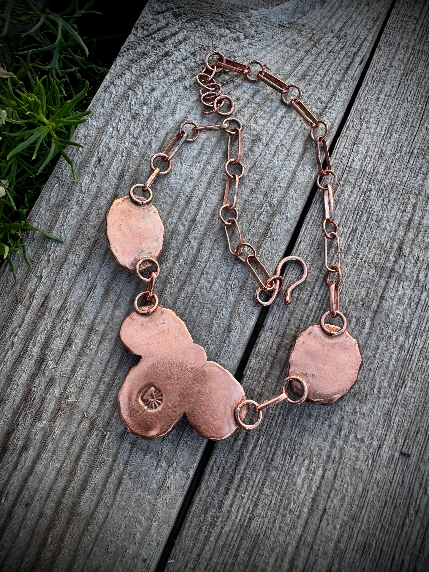 Copper Petal Choker With Elisa Turquoise