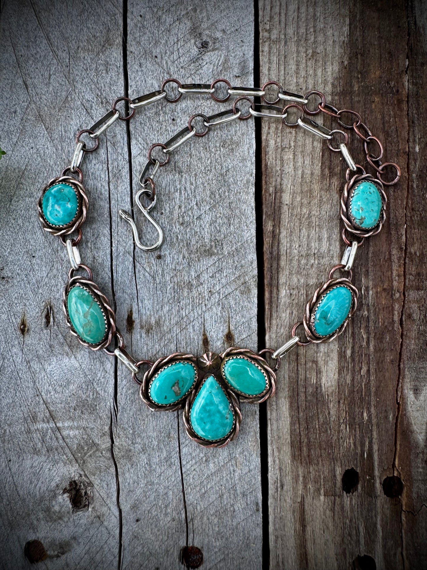 Tyrone Copper Petal Choker Necklace