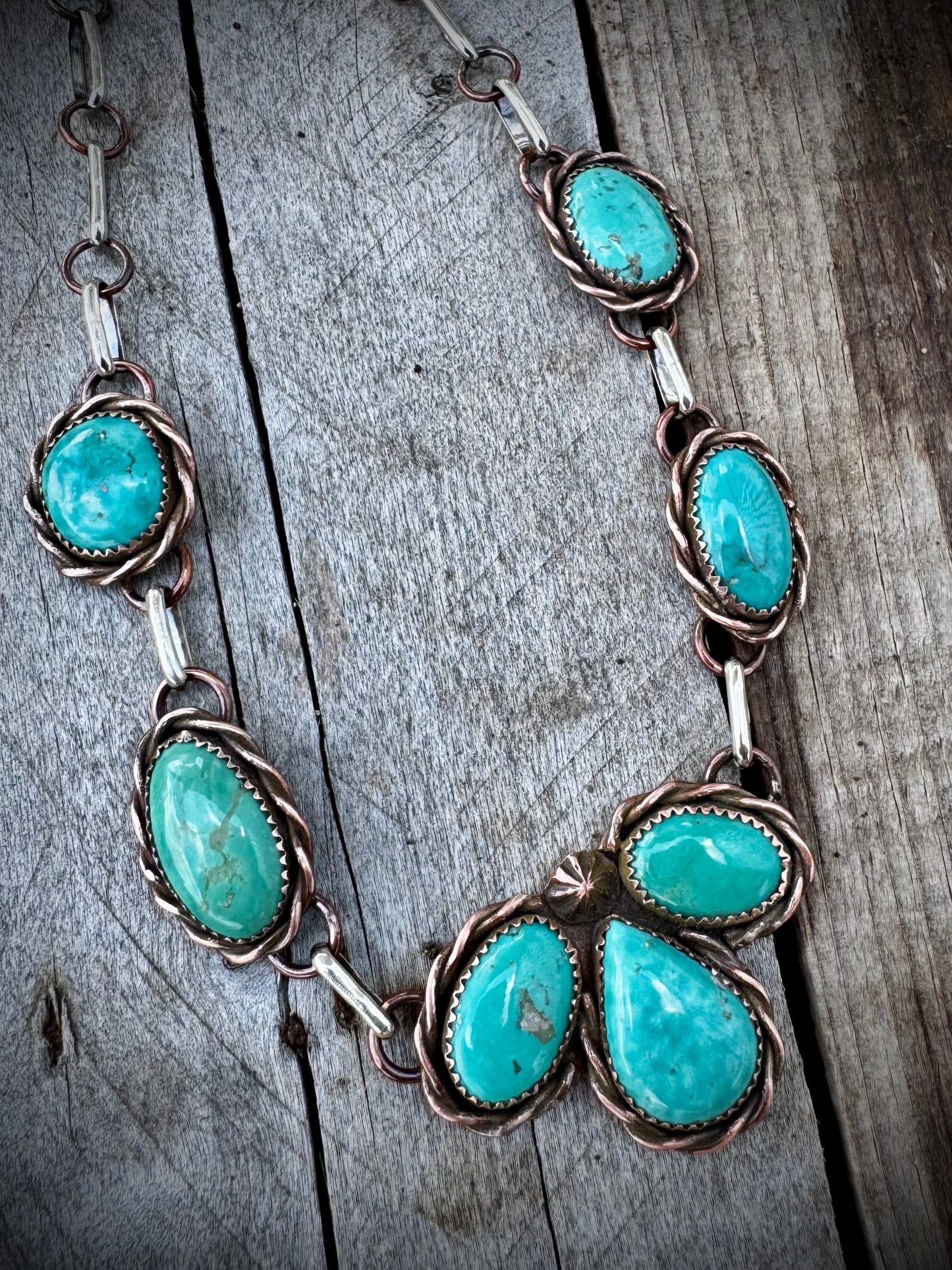 Tyrone Copper Petal Choker Necklace