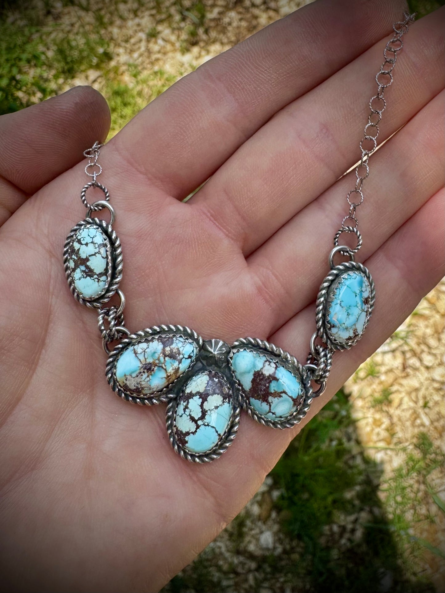 Golden Hills Dainty Cluster Necklace