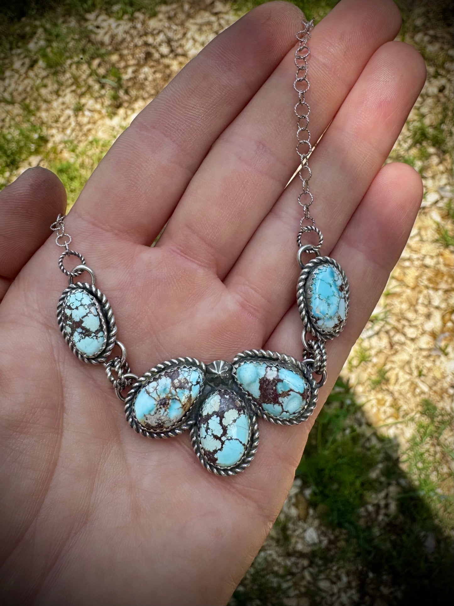 Golden Hills Dainty Cluster Necklace