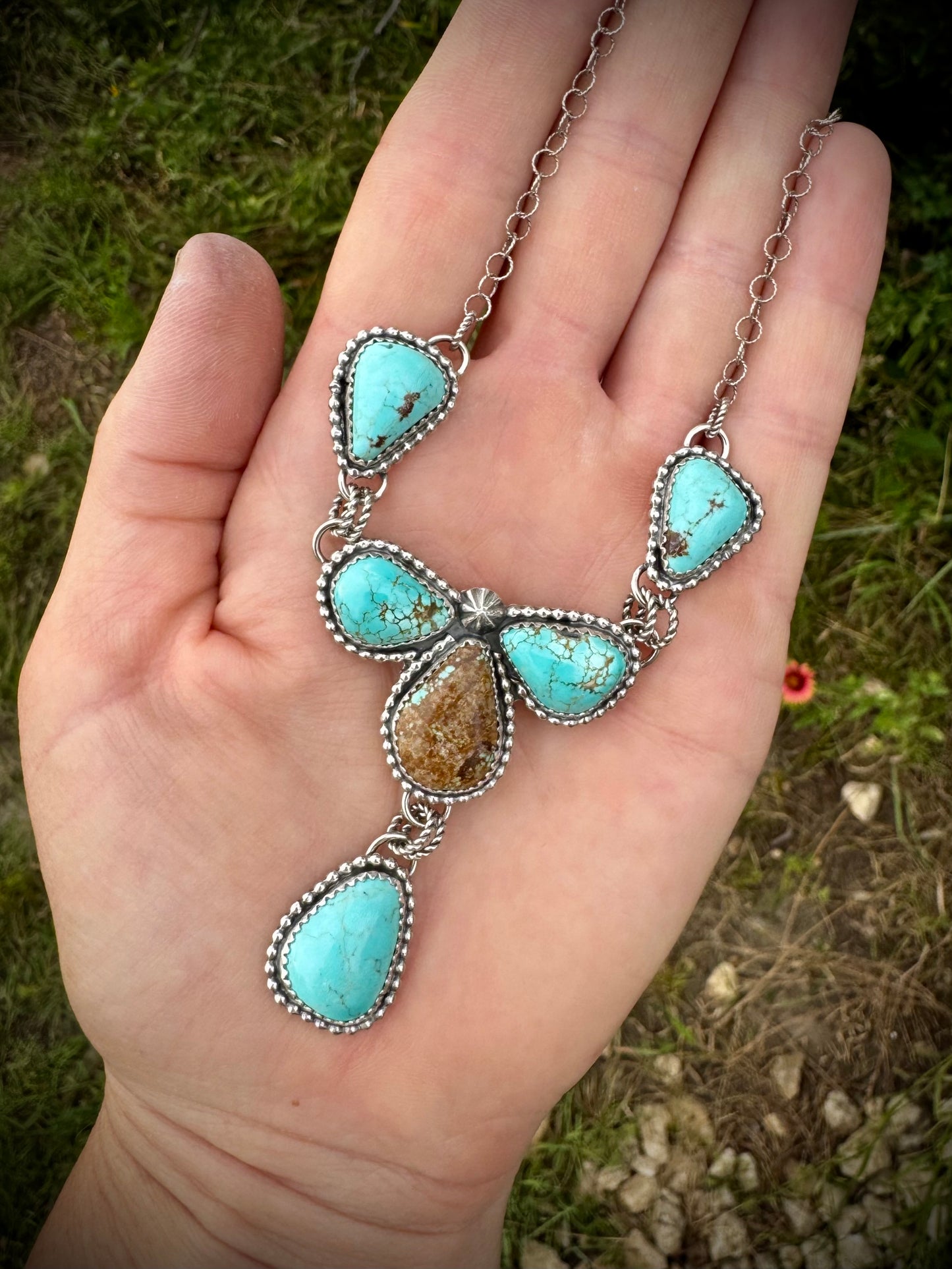 Mine Number 8 Dainty Cluster Lariat