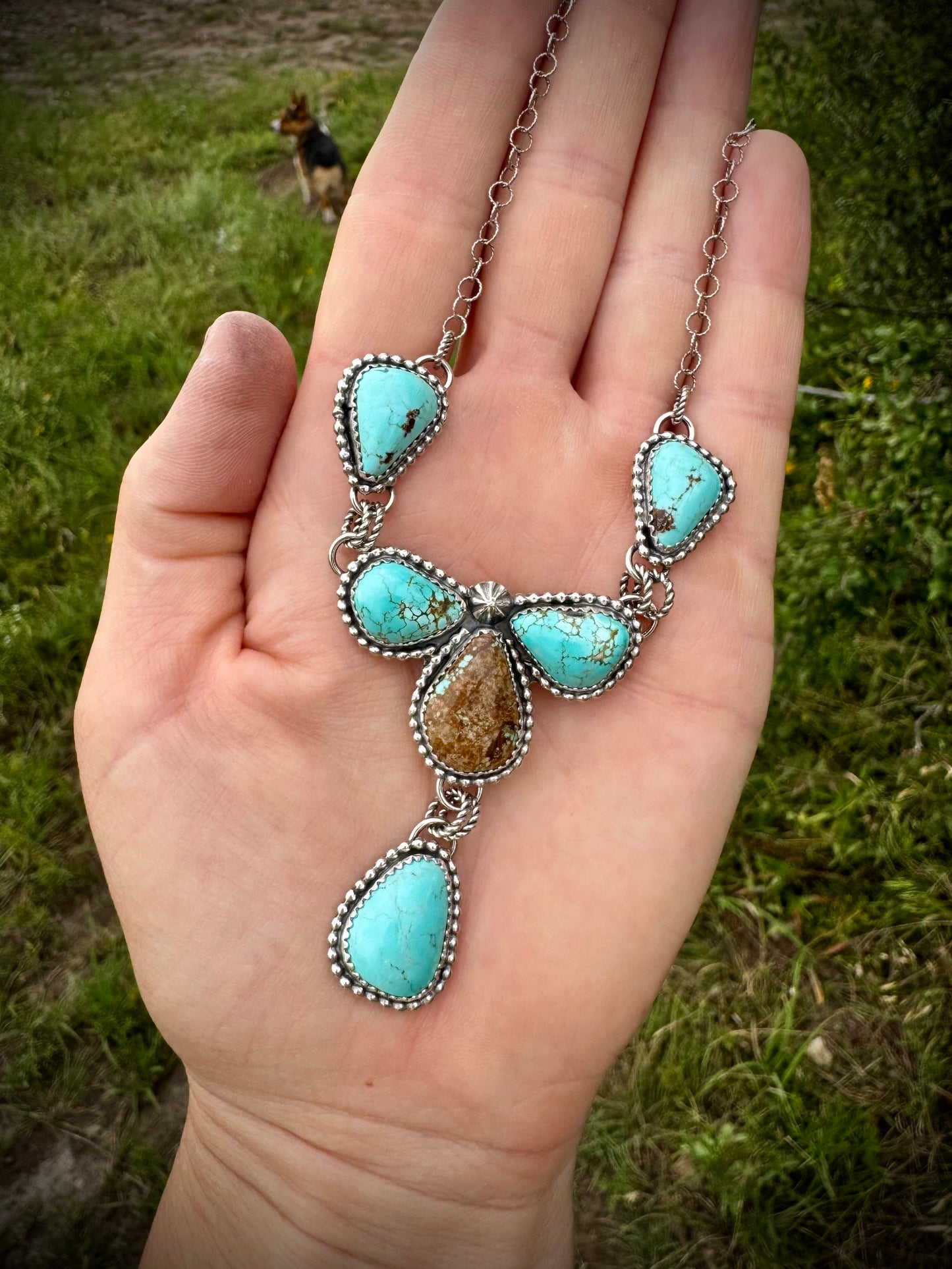 Mine Number 8 Dainty Cluster Lariat