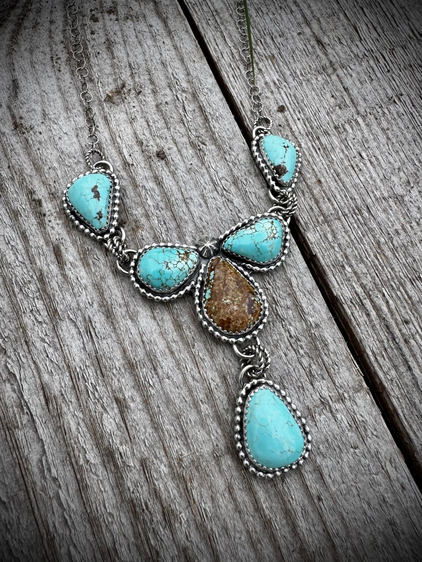 Mine Number 8 Dainty Cluster Lariat