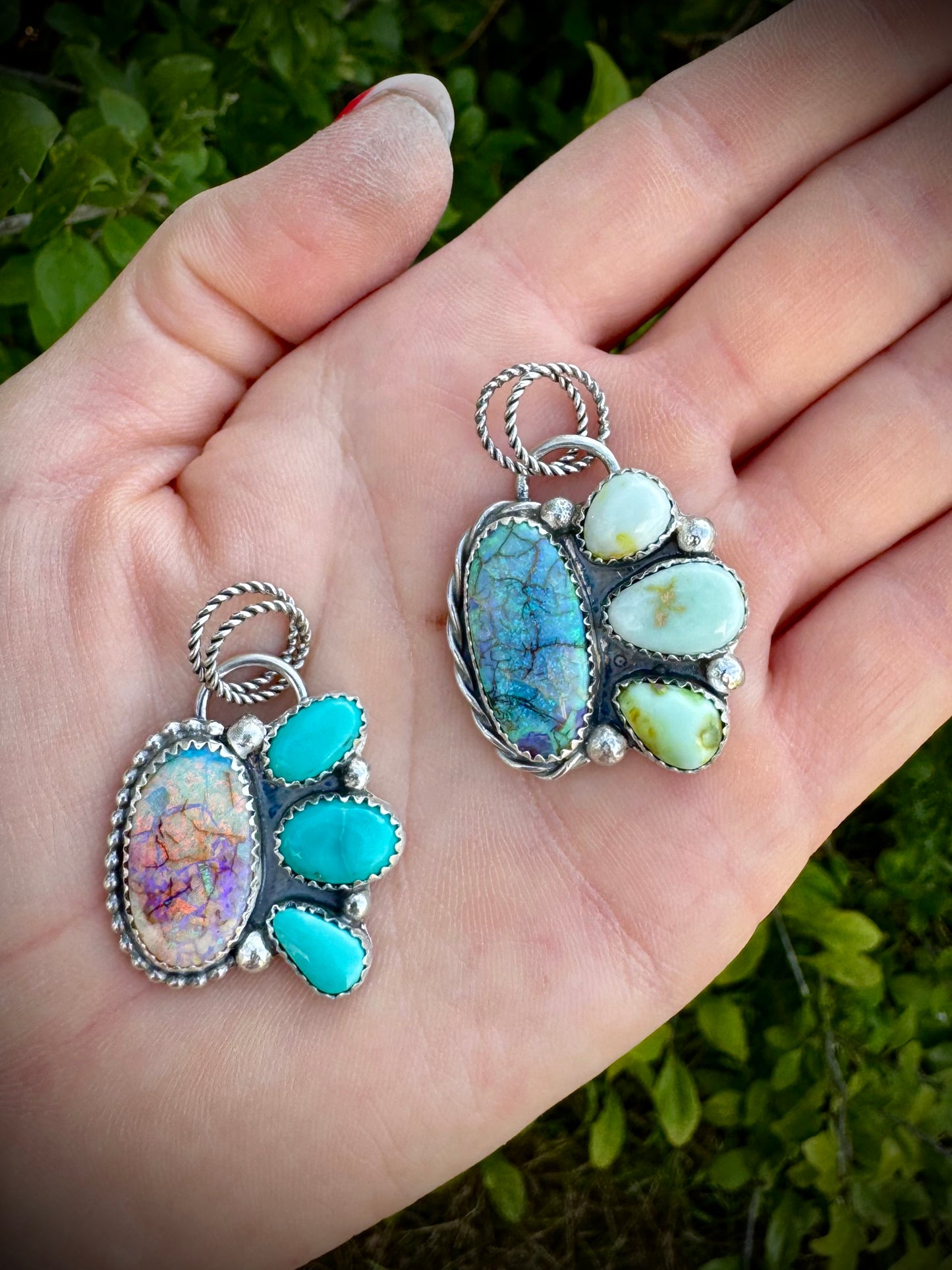 Sterling Opal Pendants