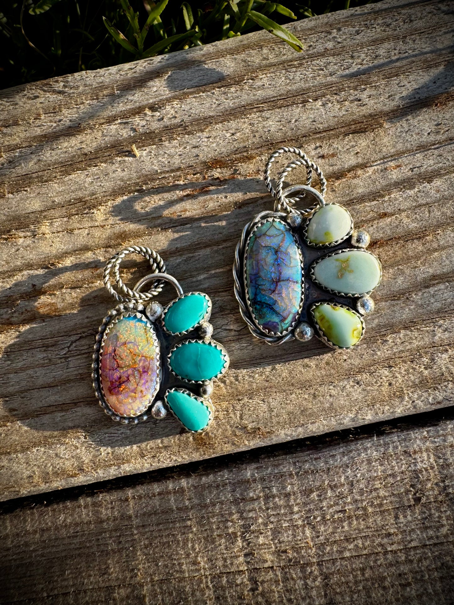 Sterling Opal Pendants